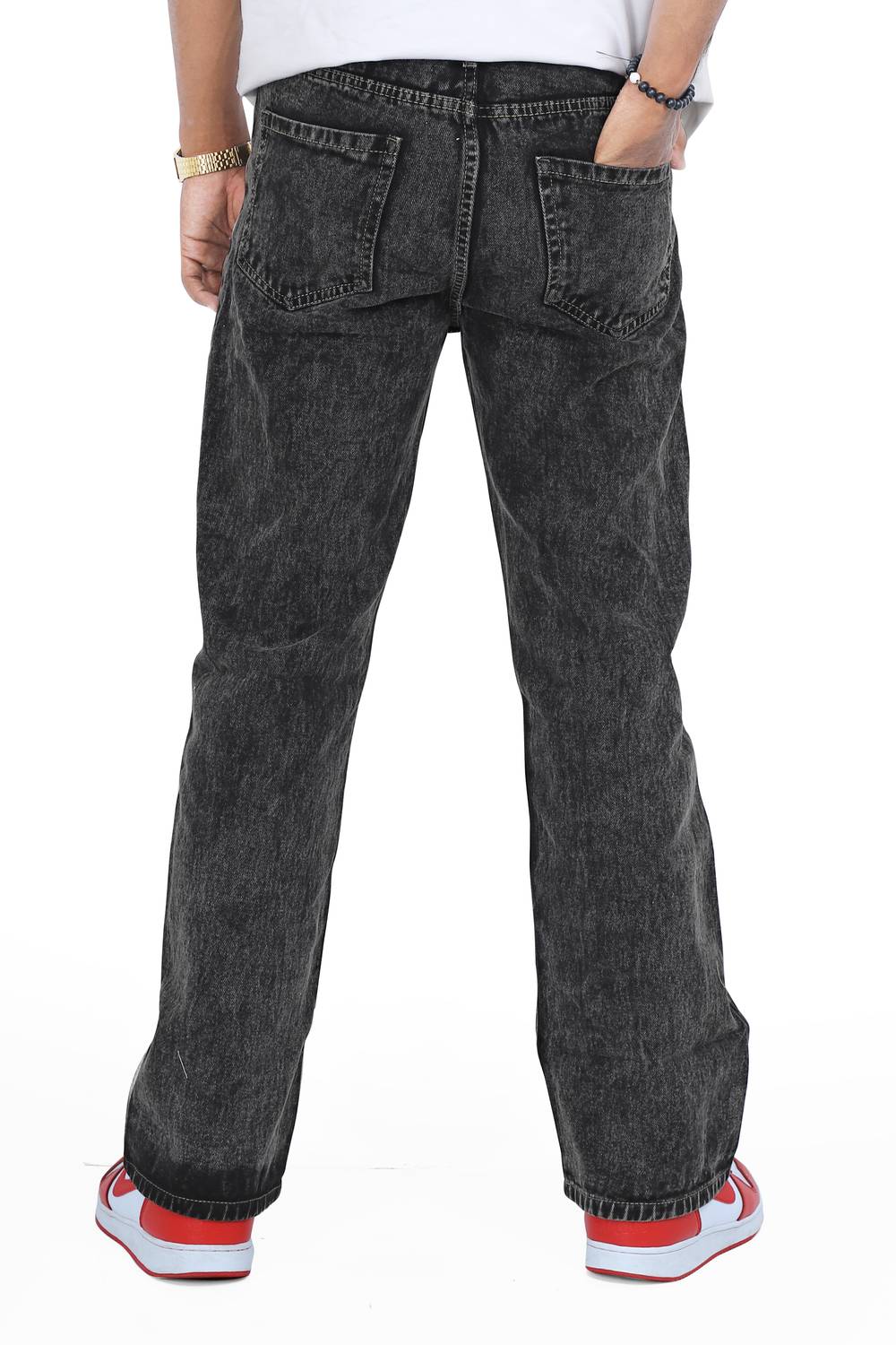 HouseOfCommon Relaxed Fit Men Black Jeans - Image 2