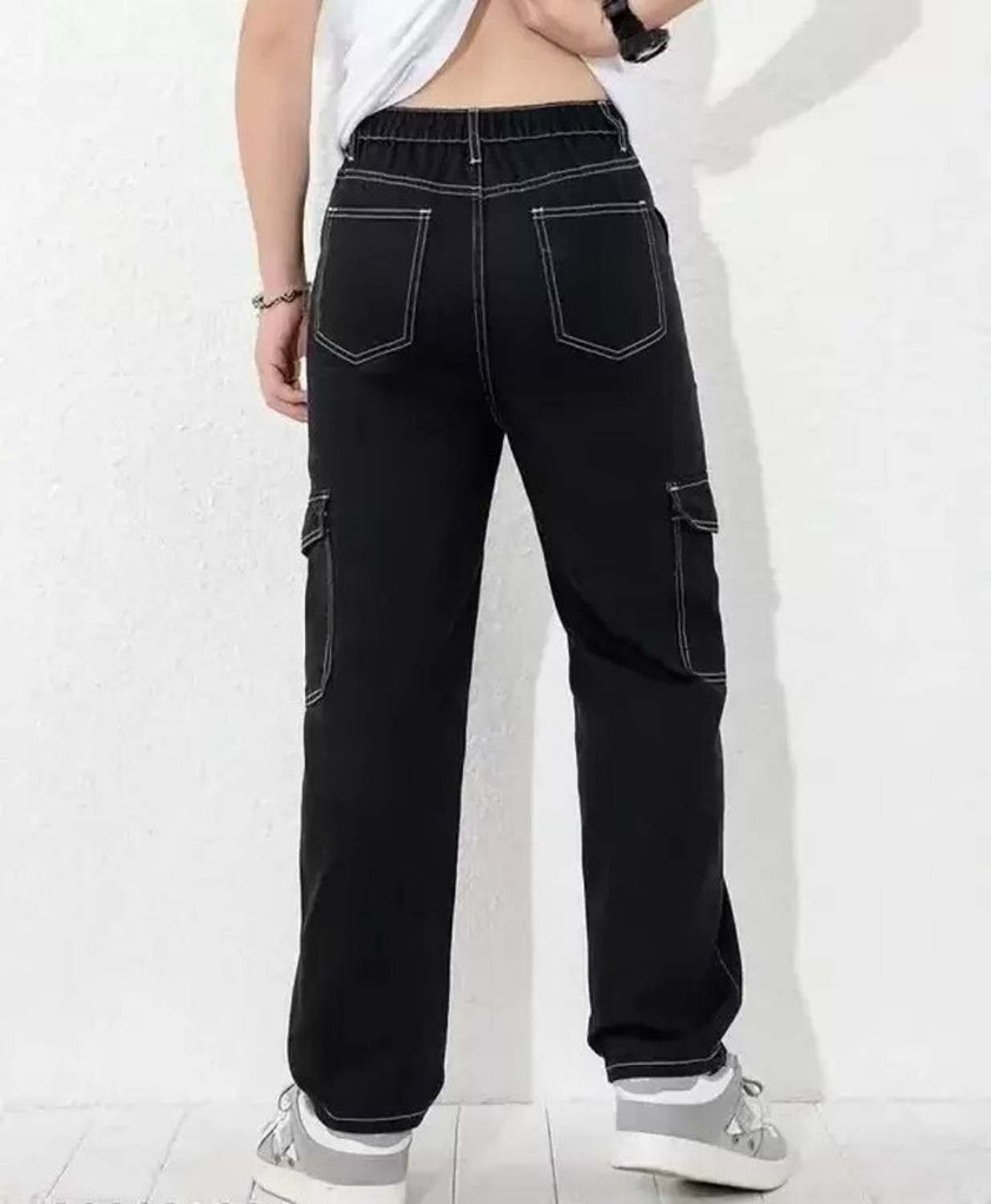 Image of DENIM FIT Loose Fit Men Black Jeans