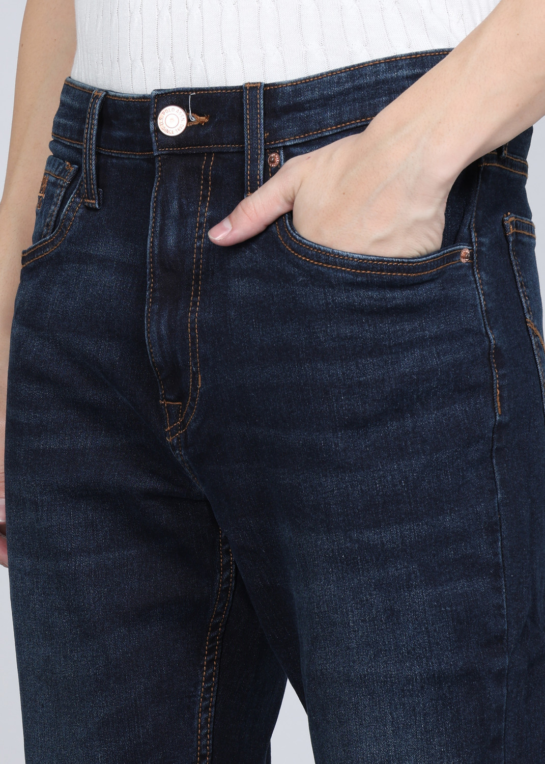 Image of U.S. Polo Assn. Denim Co. Regular Men Dark Blue Jeans