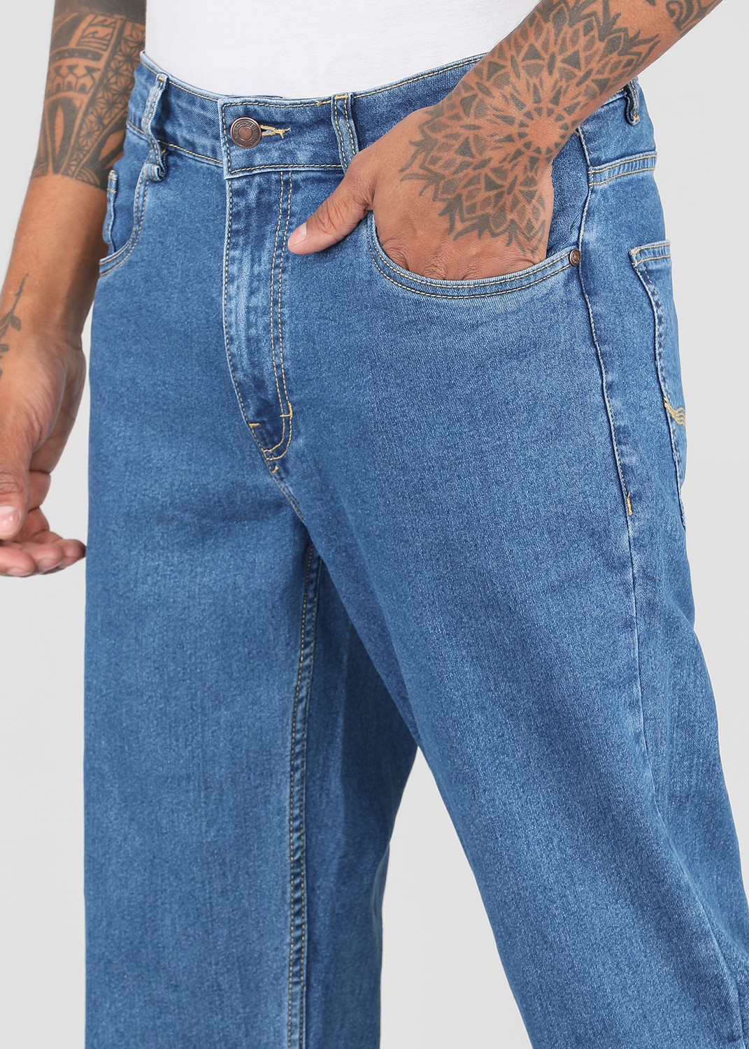 Image of Roadster Regular Men Blue Jeans