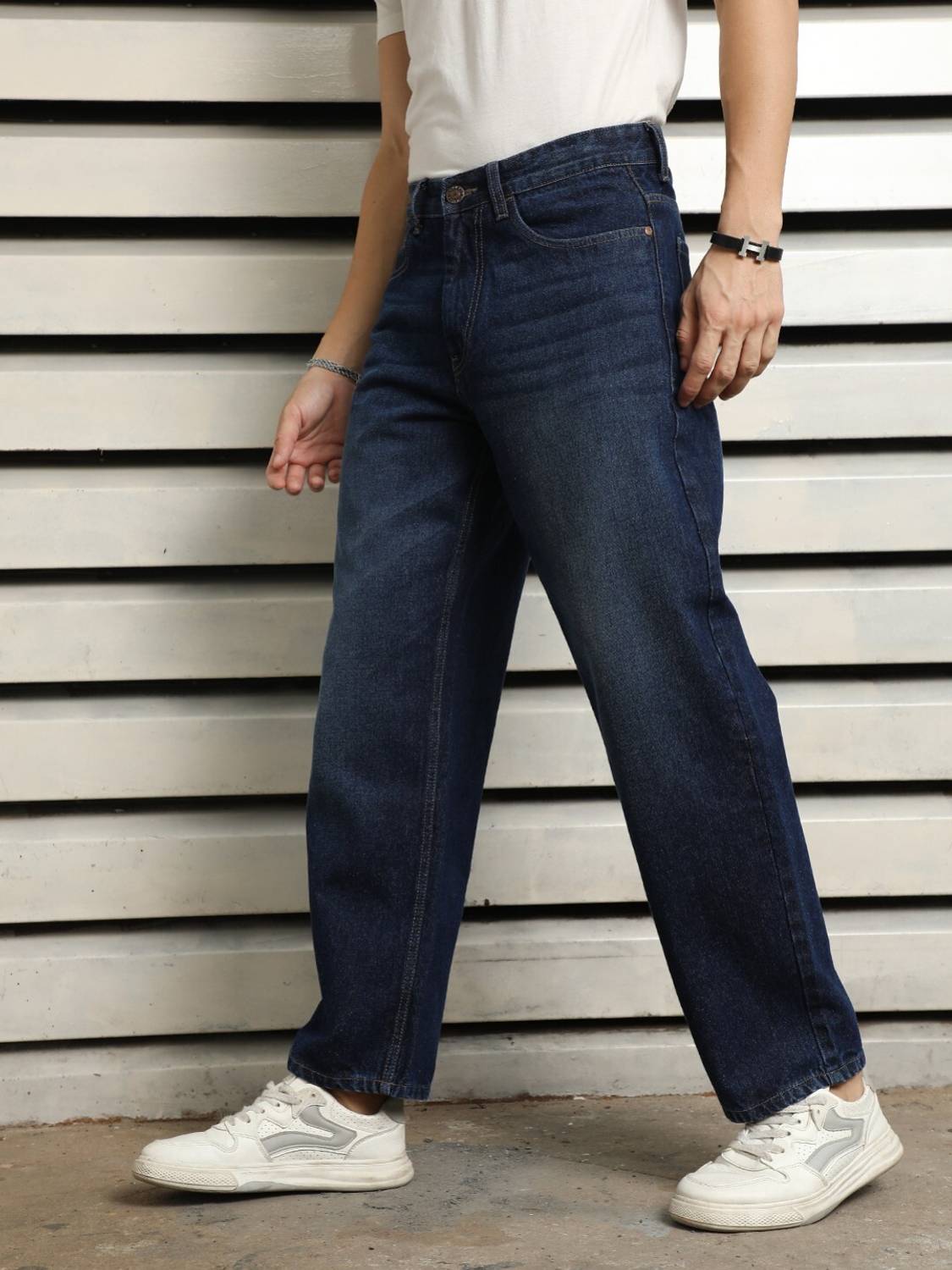 BREXX Relaxed Fit Men Dark Blue Jeans - Image 3