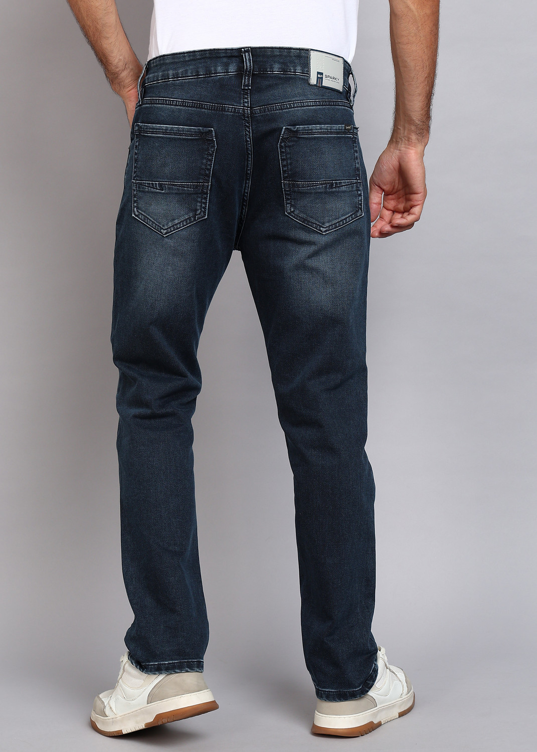 Image of SPARKY Regular Men Dark Blue Jeans