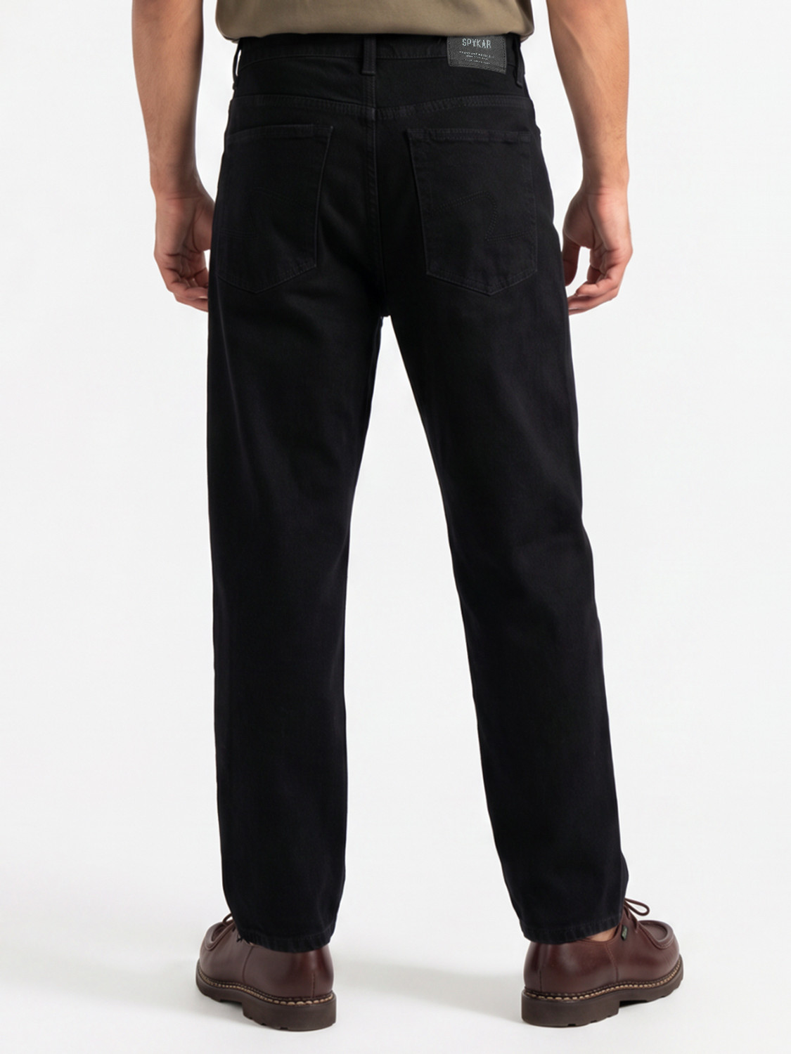 Image of Spykar Loose Fit Men Black Jeans