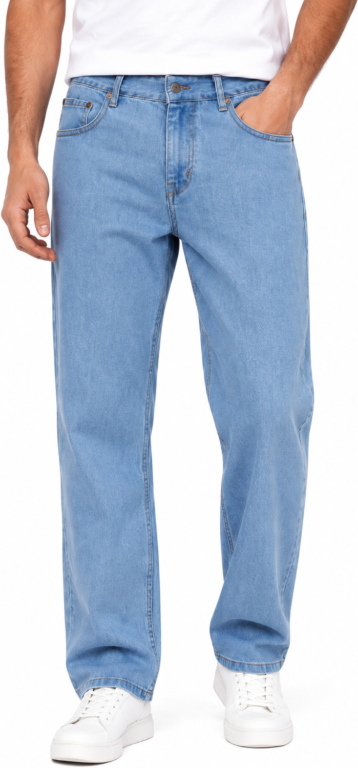 Image of KTKC Relaxed Fit Men Blue Jeans