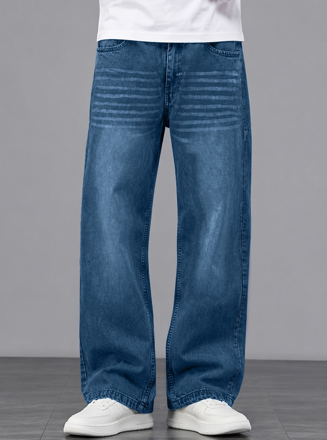 Image of MOTREX Baggy Fit Men Blue Jeans