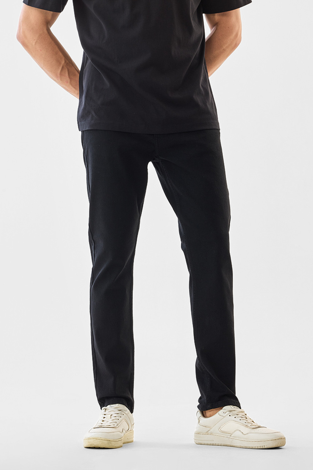 Image of Snitch Slim Men Black Jeans