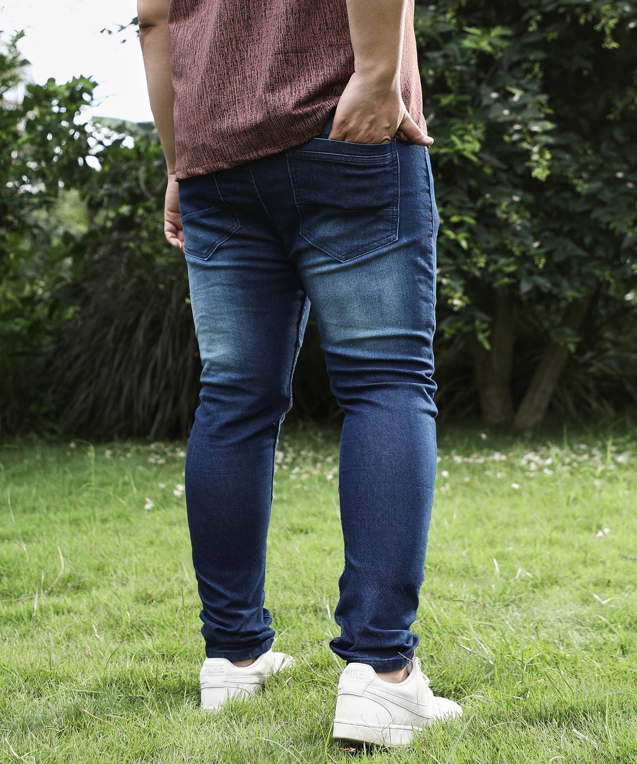 Instafab Plus Men Skinny Mid Rise Blue Jeans - Image 3