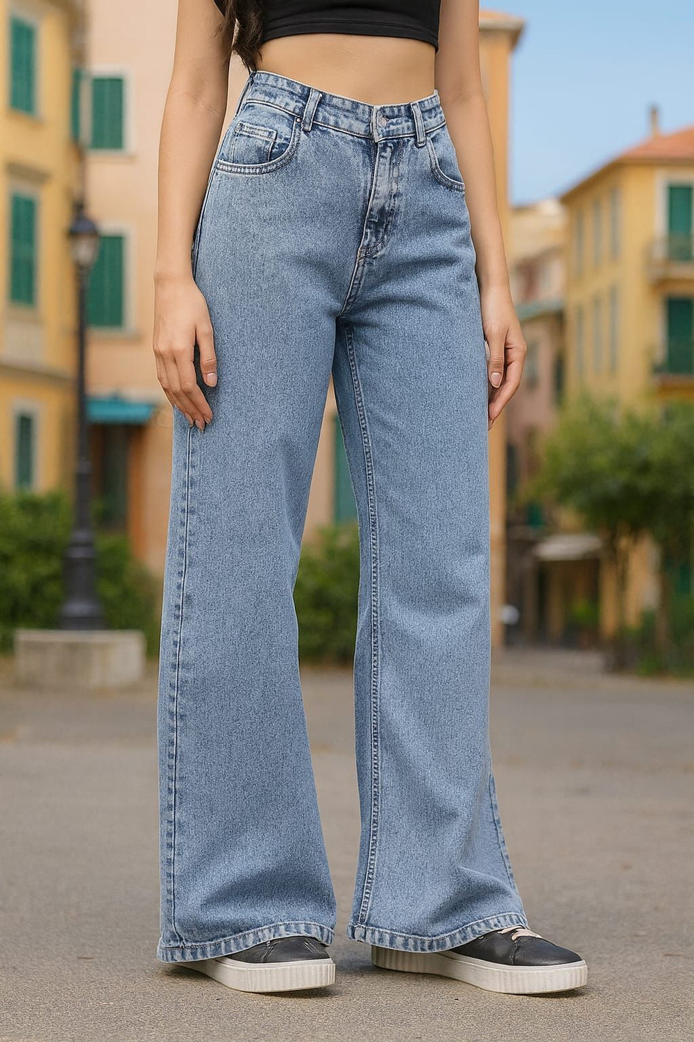 Image of MERCEL Loose Fit Women Light Blue Jeans