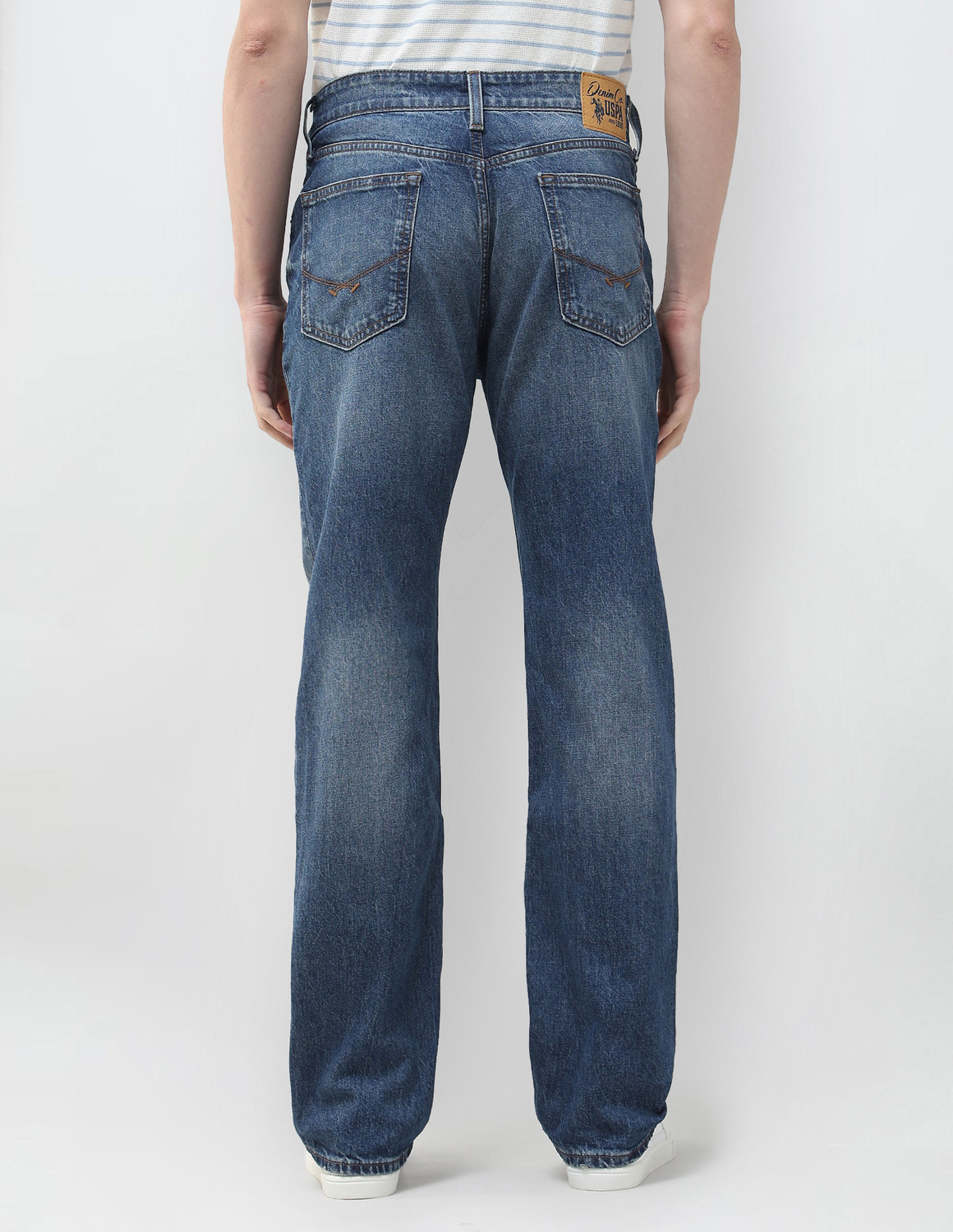 Image of U.S. Polo Assn. Denim Co. Boot-Leg Men Blue Jeans