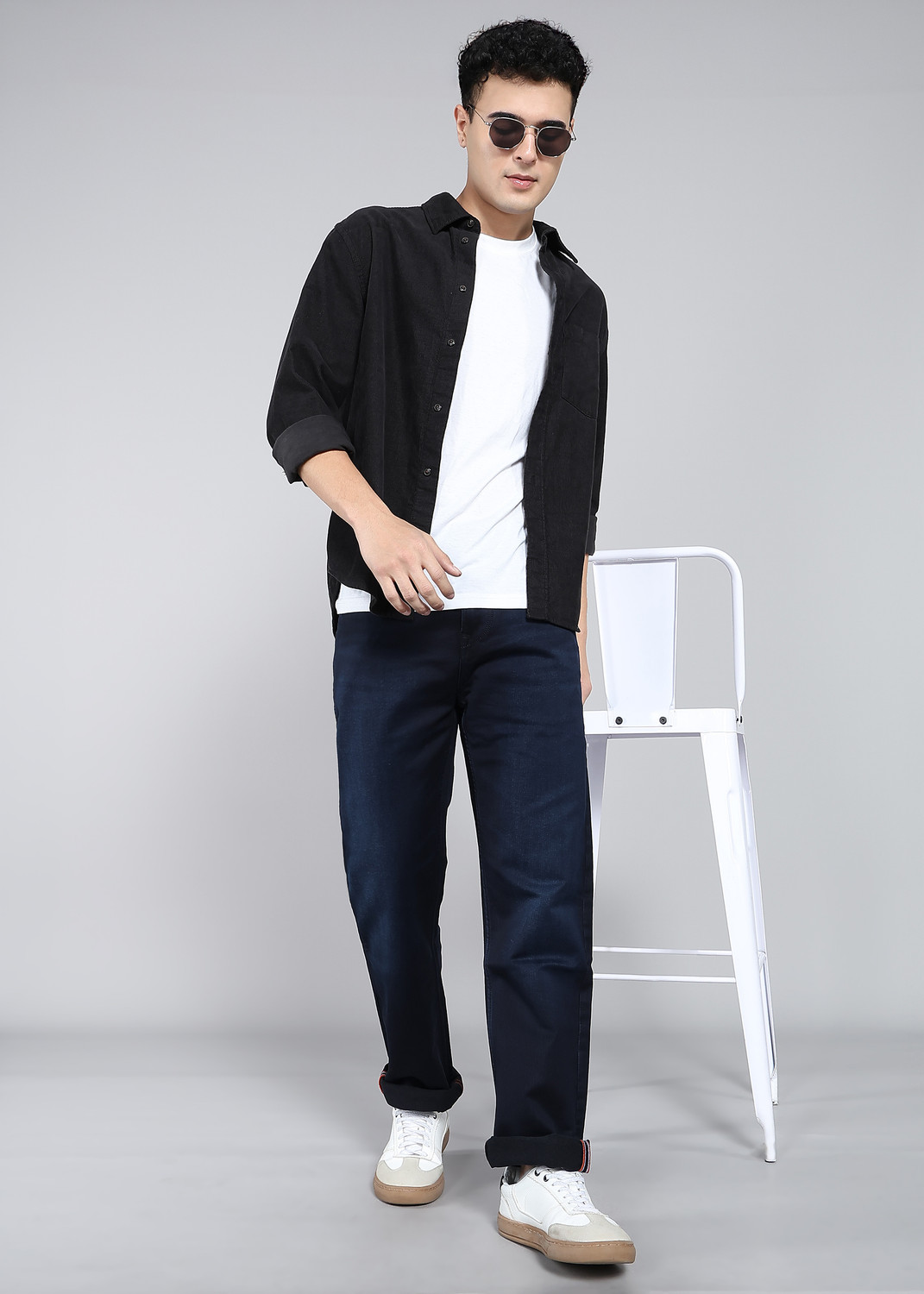 Image of KILLER Straight Fit Men Dark Blue Jeans
