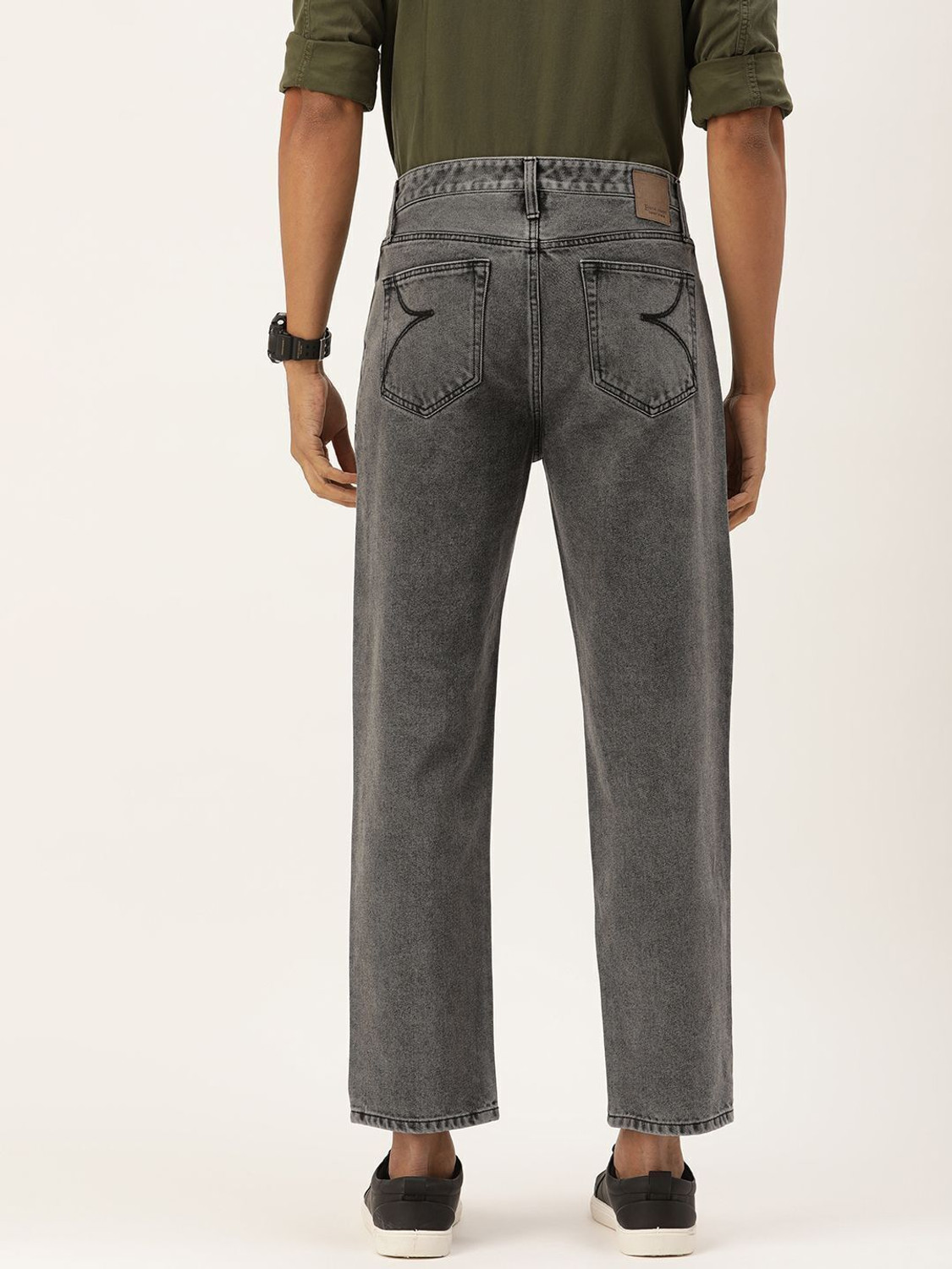Image of Bene Kleed Relaxed Fit Men Grey Jeans