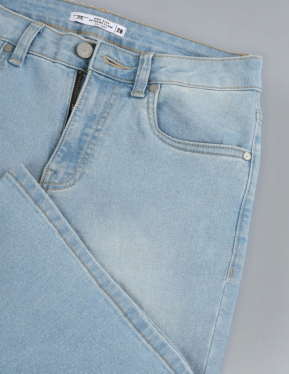 Image of FLYING MACHINE Flared Women Blue Jeans