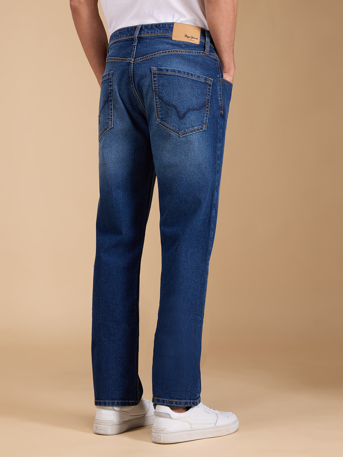 Image of Pepe Jeans Straight Fit Men Blue Jeans