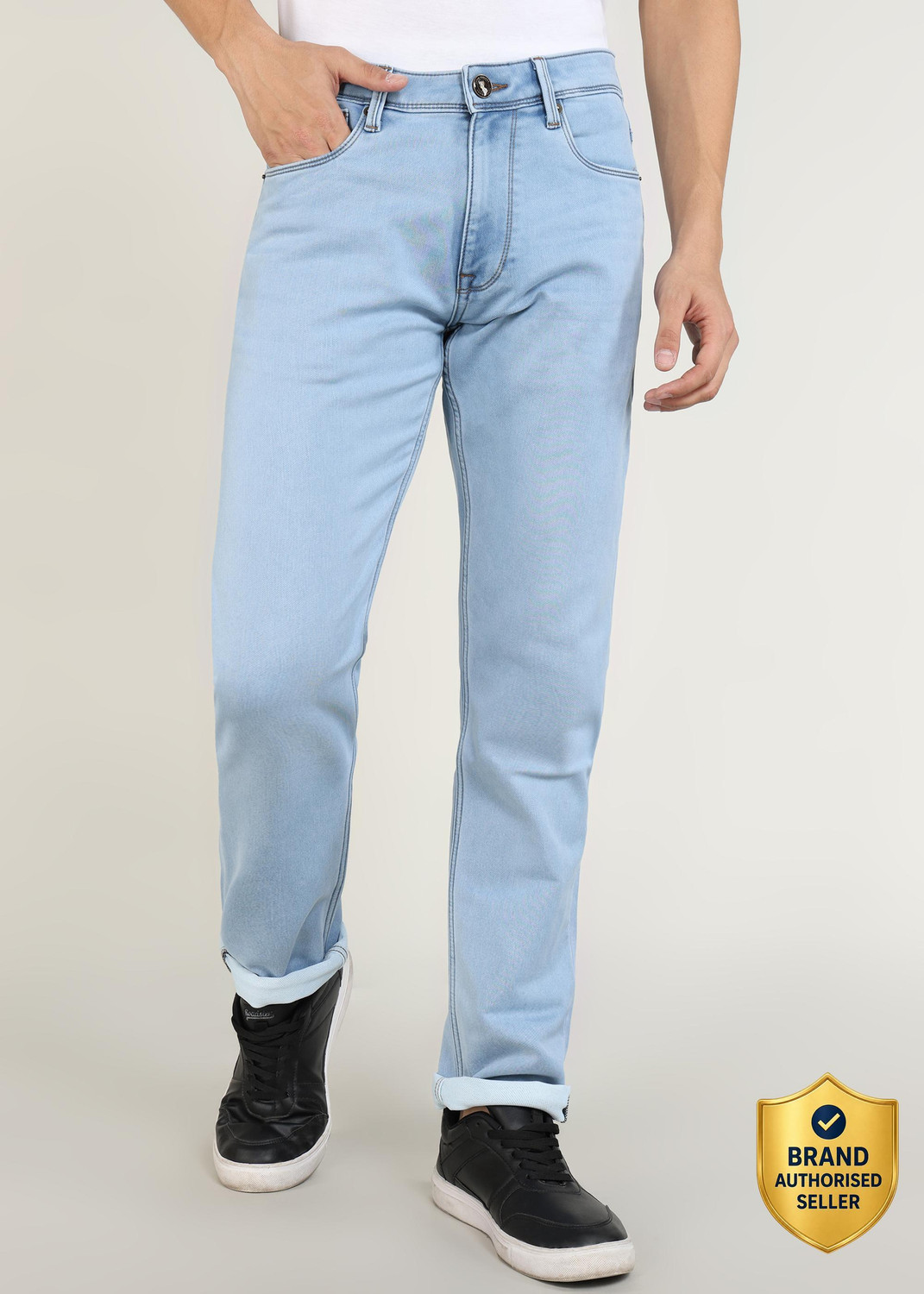 Image of PETER ENGLAND Slim Men Light Blue Jeans