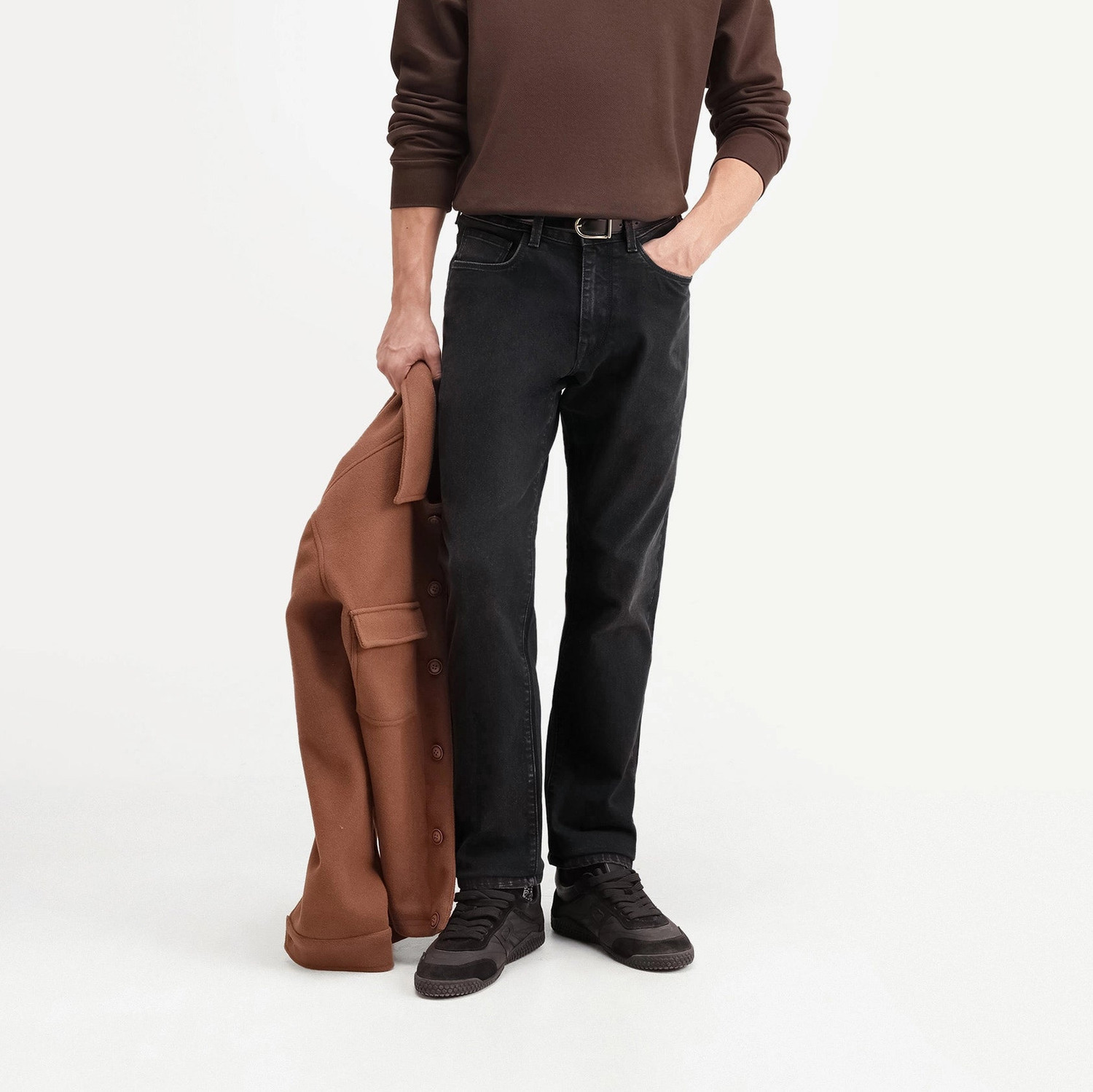 Image of RARE RABBIT Slim Men Black Jeans