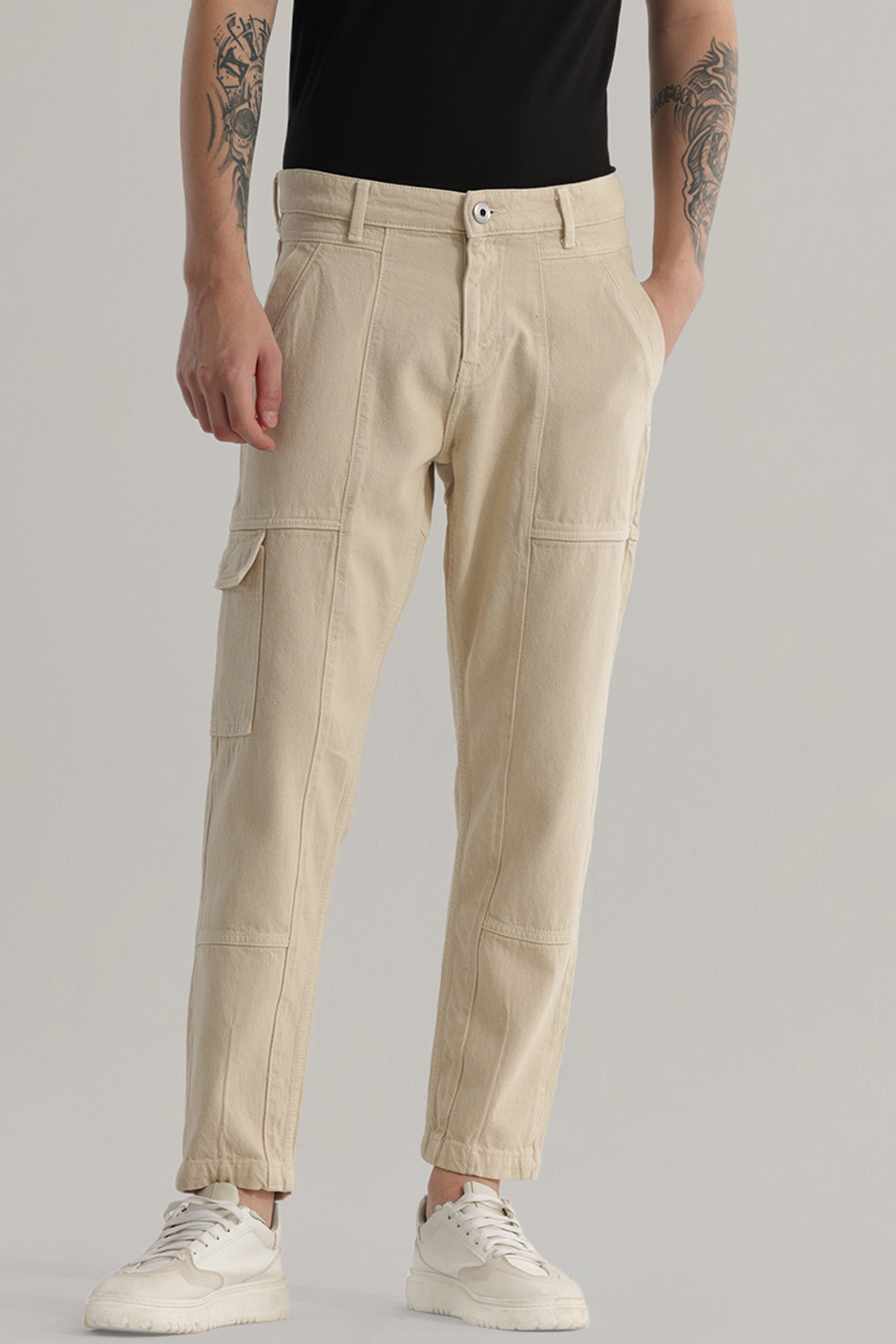 Image of Snitch Regular Men Beige Jeans