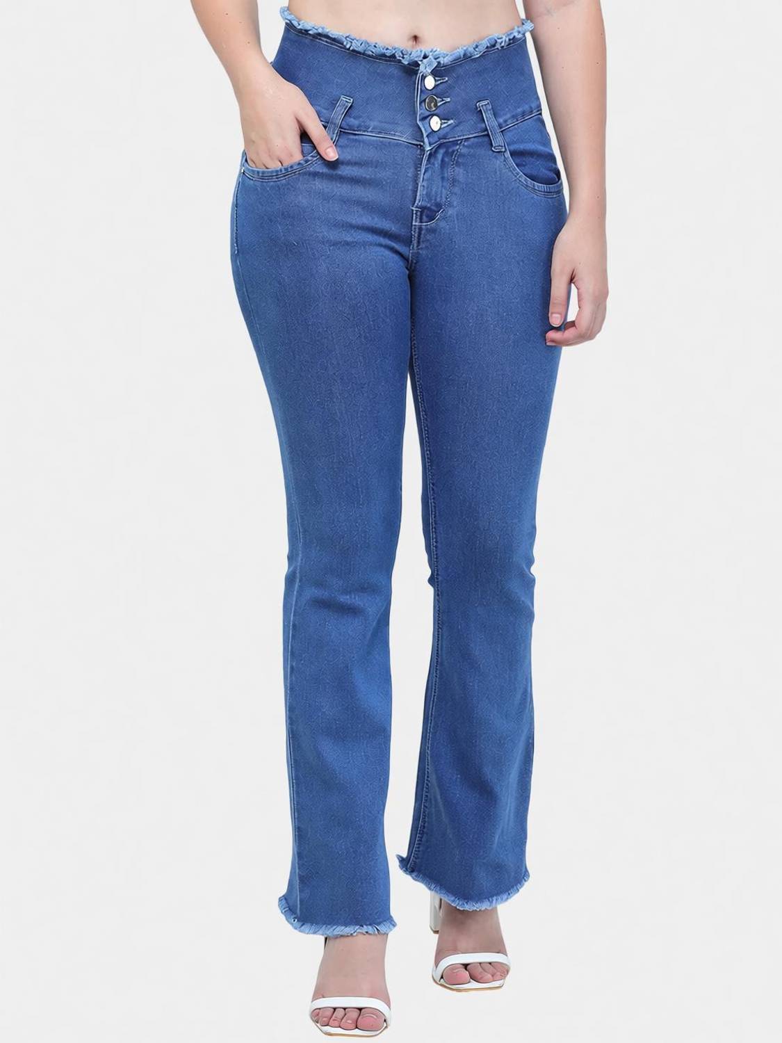 AADVI ENTERPRISE Boot-Leg Women Light Blue Jeans
