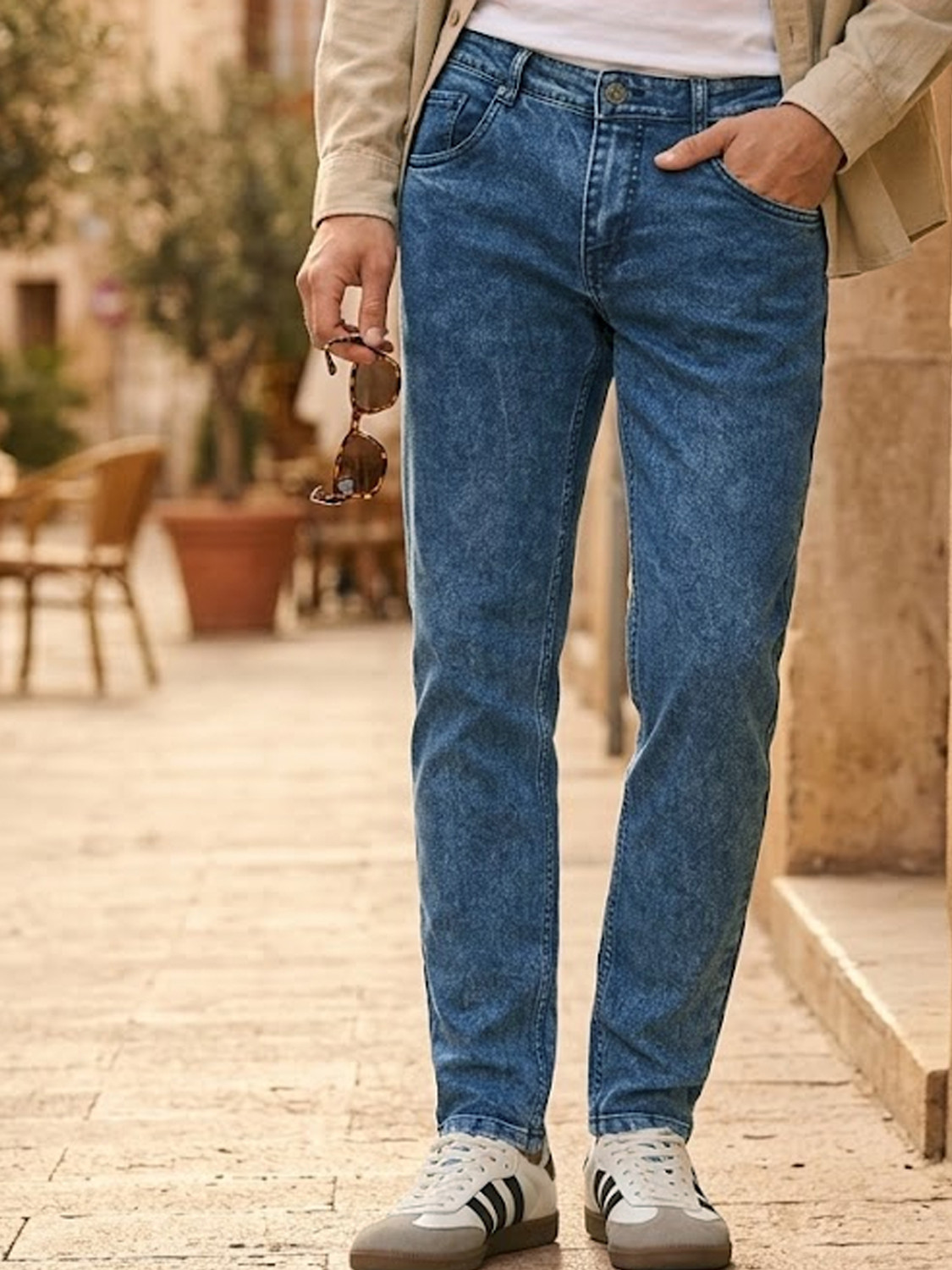 Image of Urbano Fashion Regular Men Blue Jeans