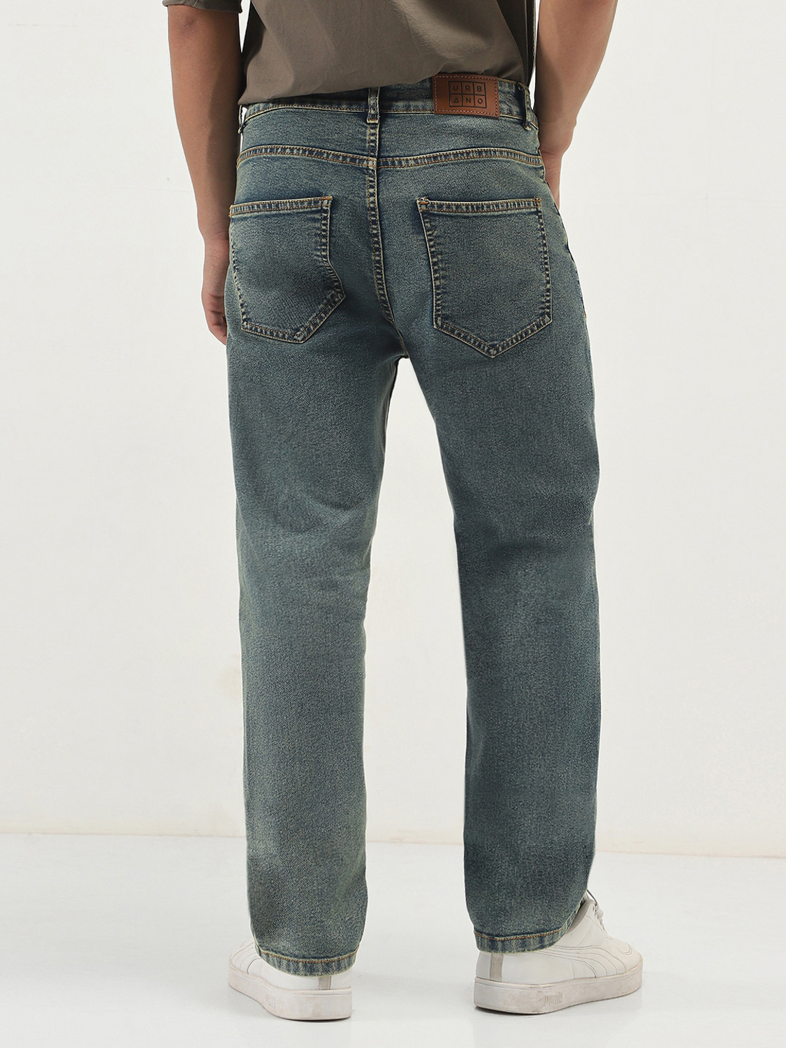 Image of Urbano Fashion Straight Fit Men Light Blue Jeans