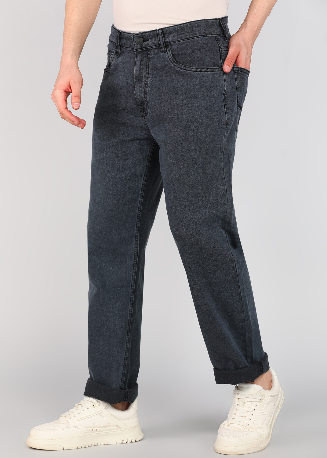 Image of Roadster Regular Men Grey Jeans