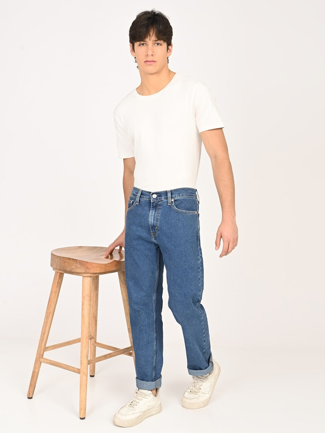 Image of LEVI'S Straight Fit Men Blue Jeans