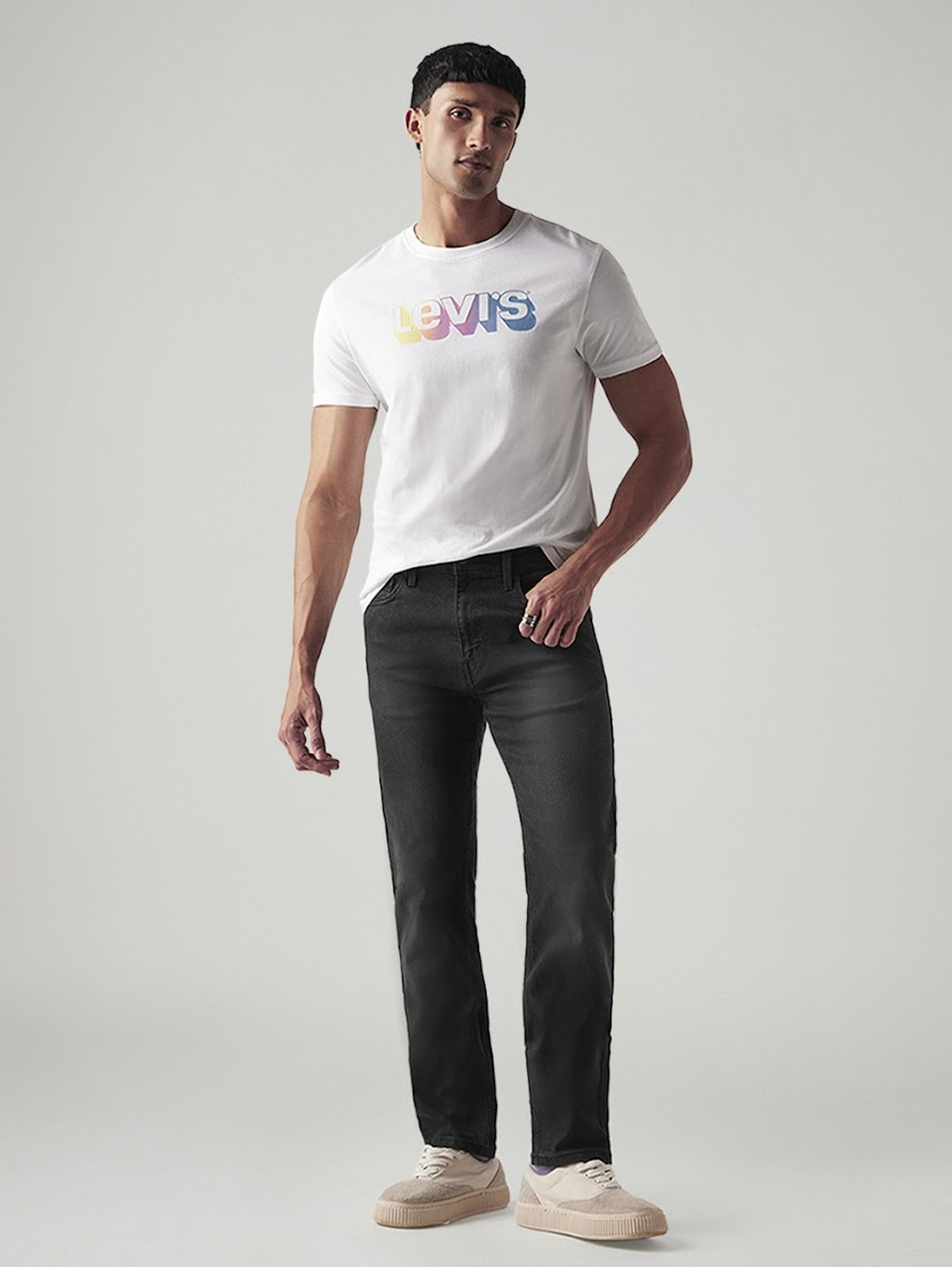 Image of LEVI'S Straight Fit Men Dark Grey Jeans