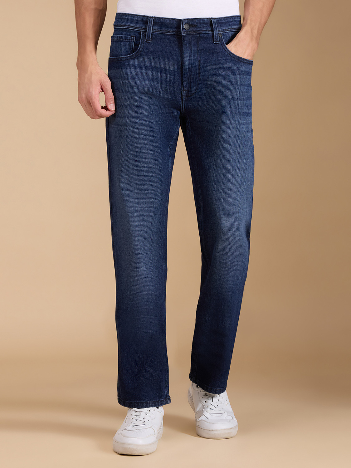 Image of Pepe Jeans Straight Fit Men Dark Blue Jeans