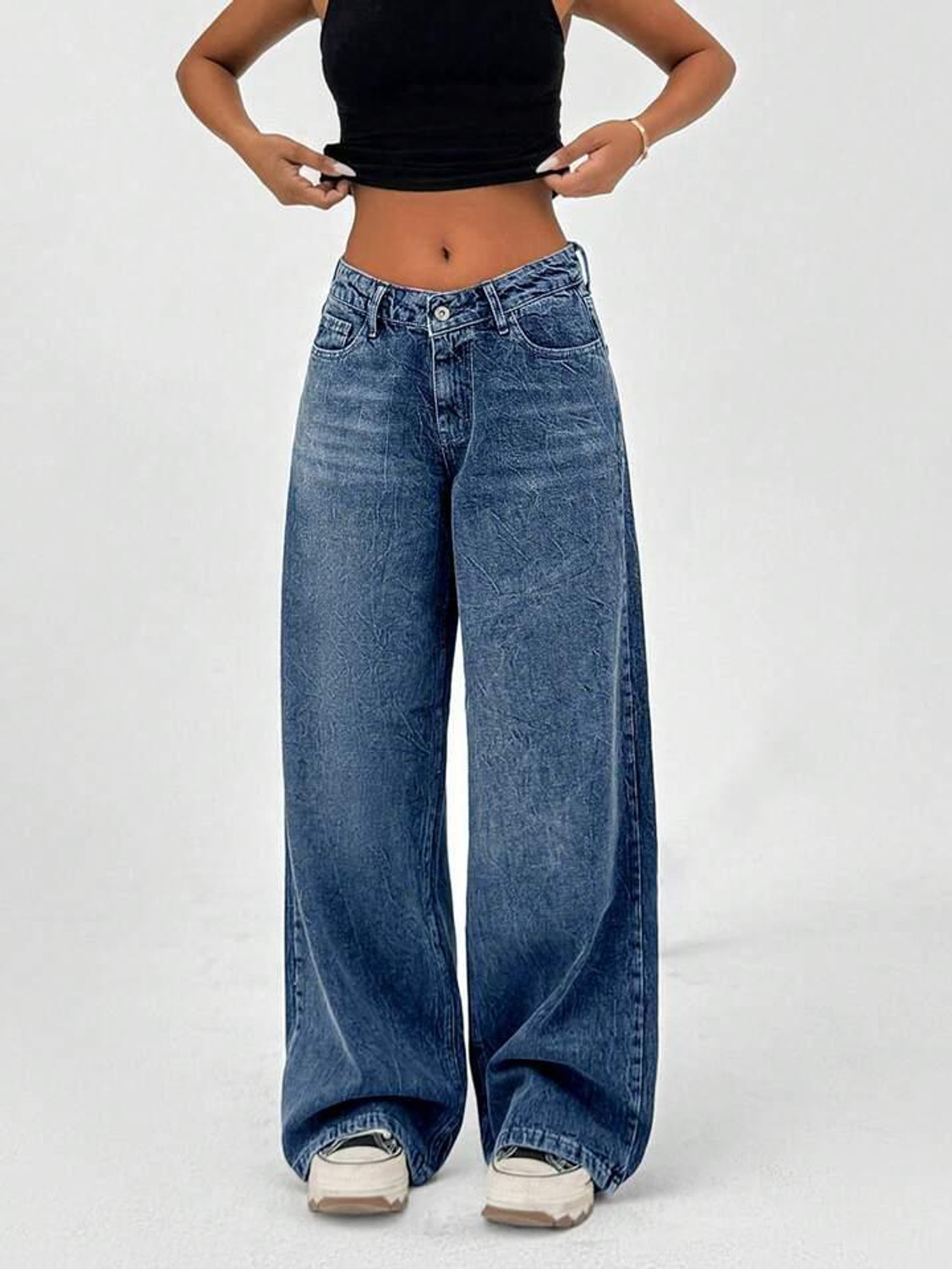 Image of HUNTER & HAYES Baggy Fit Women Blue Jeans