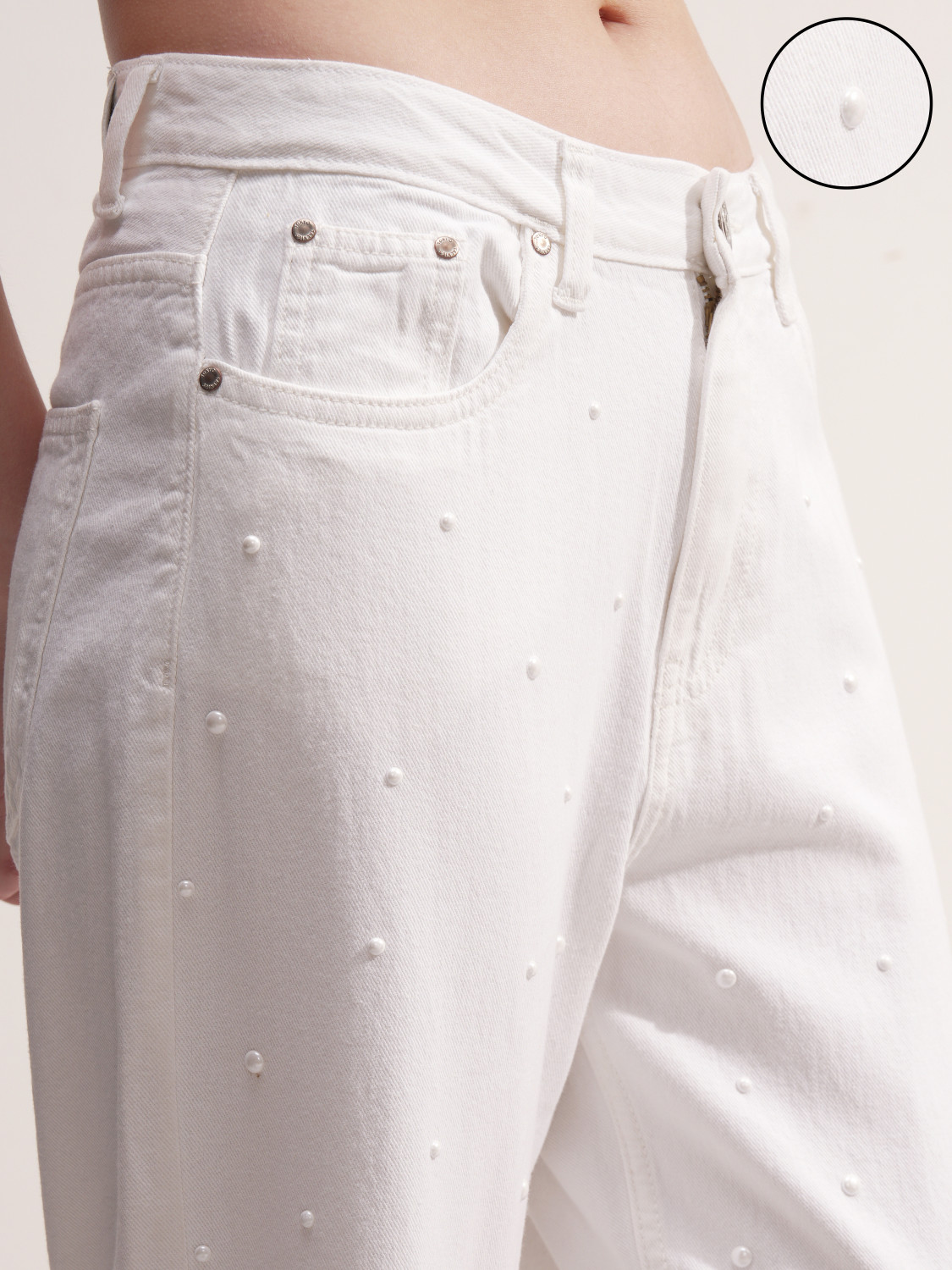 Image of Tokyo Talkies Straight Fit Women White Jeans