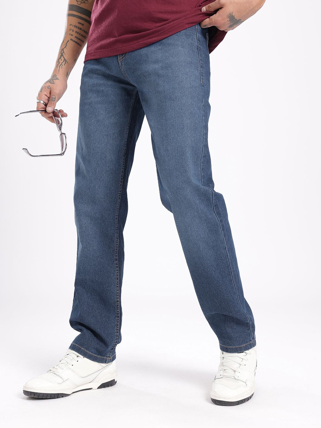 Image of Glitchez Regular Men Blue Jeans