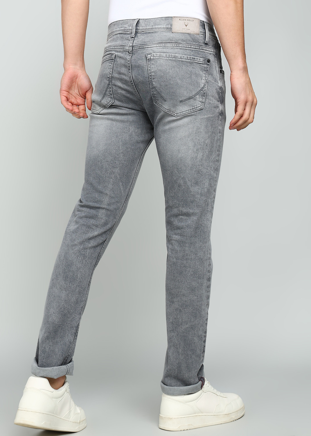 Image of Allen Solly Slim Men Grey Jeans
