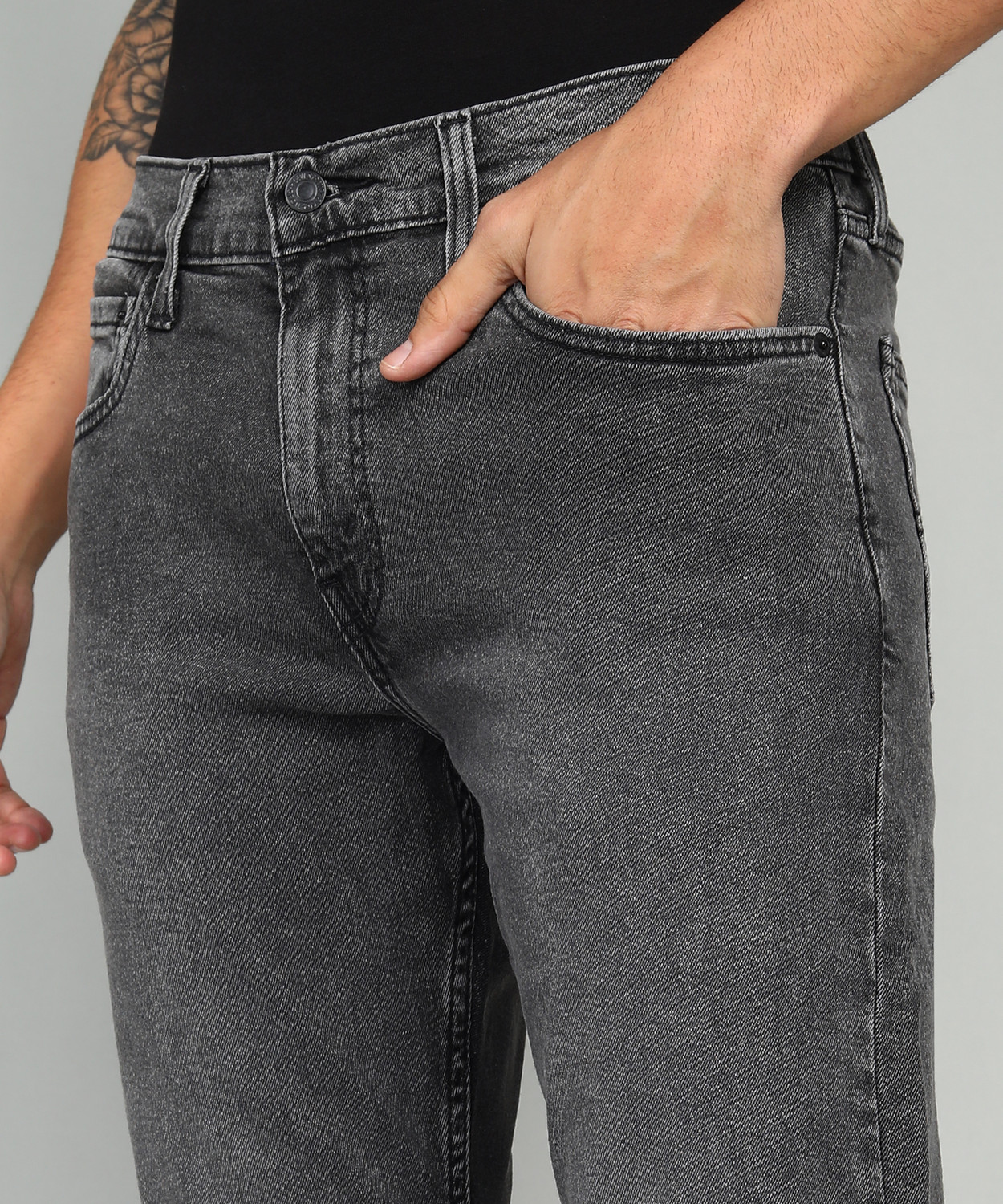 Image of LEVI'S Tapered Fit Men Black Jeans