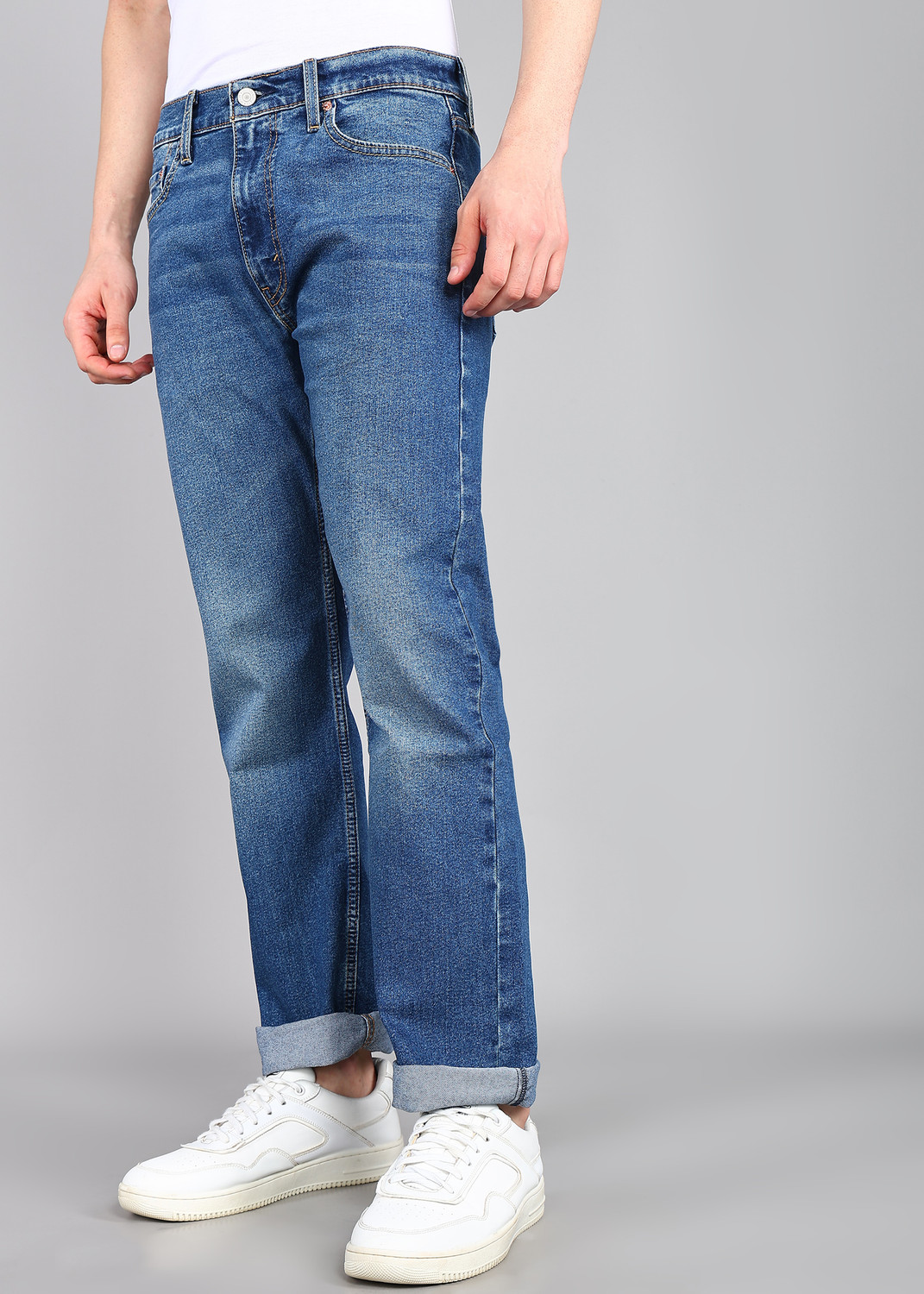 Image of LEVI'S 505 Straight Fit Men Blue Jeans