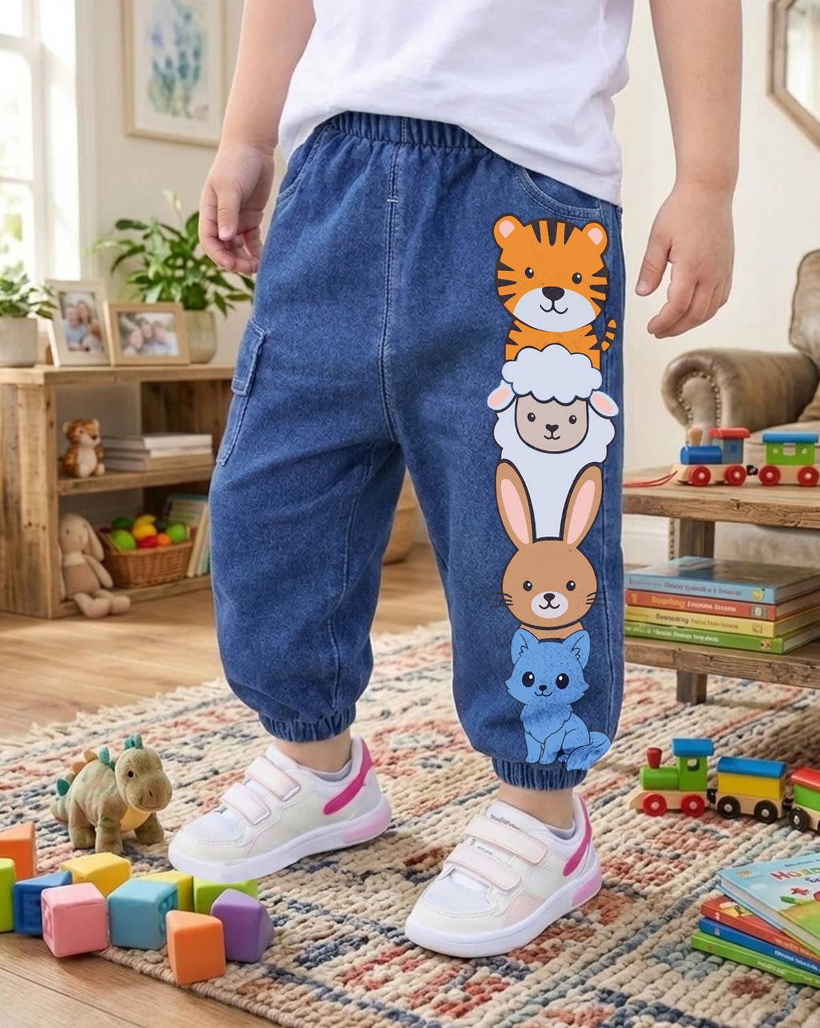AOOSH Jogger Fit Boys Blue Jeans