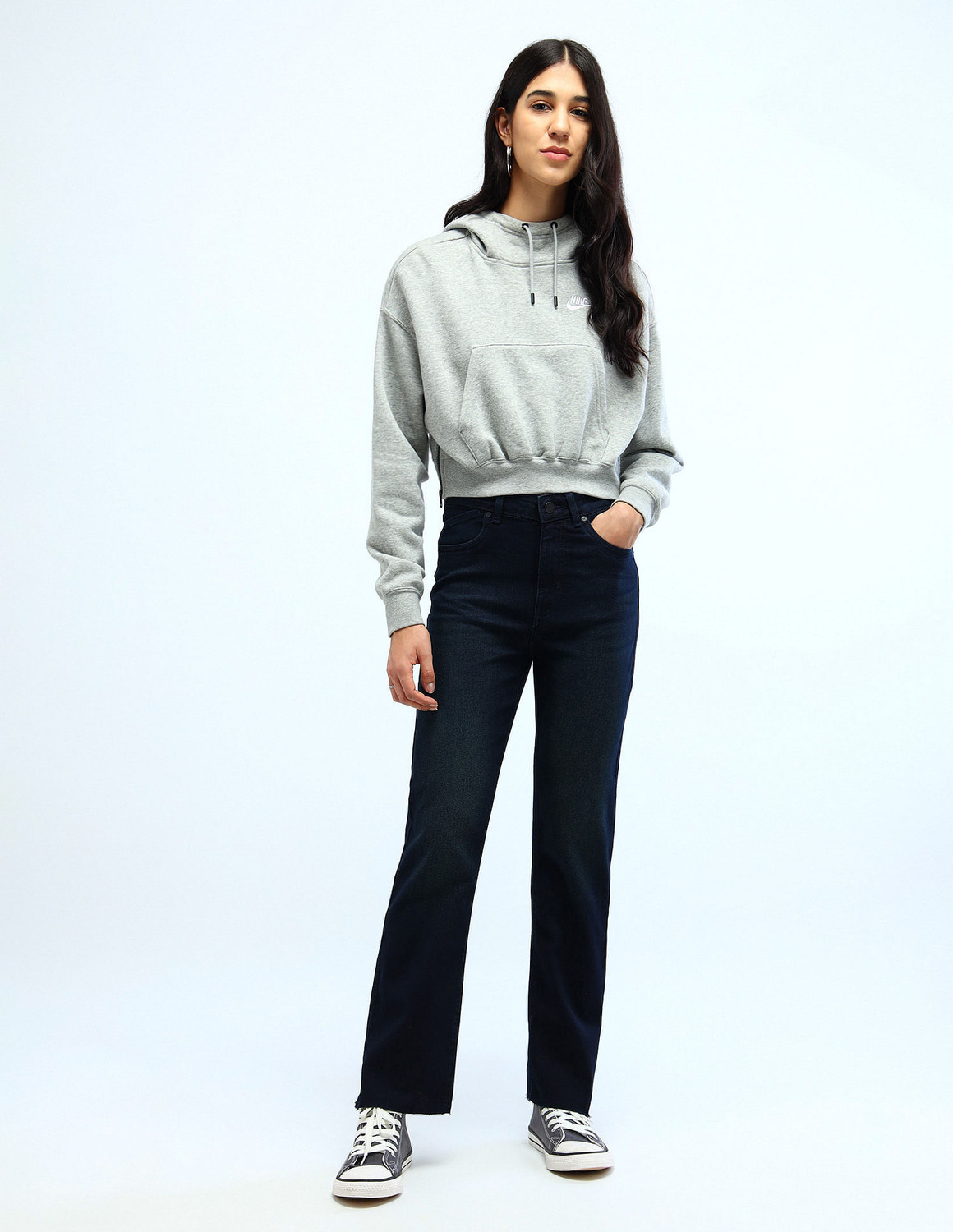 Image of FLYING MACHINE Straight Fit Women Blue Jeans