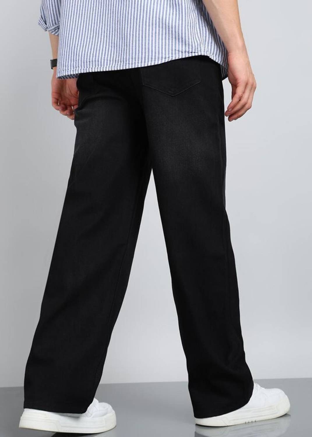 SDFLY Straight Fit Men Black Jeans - Image 2