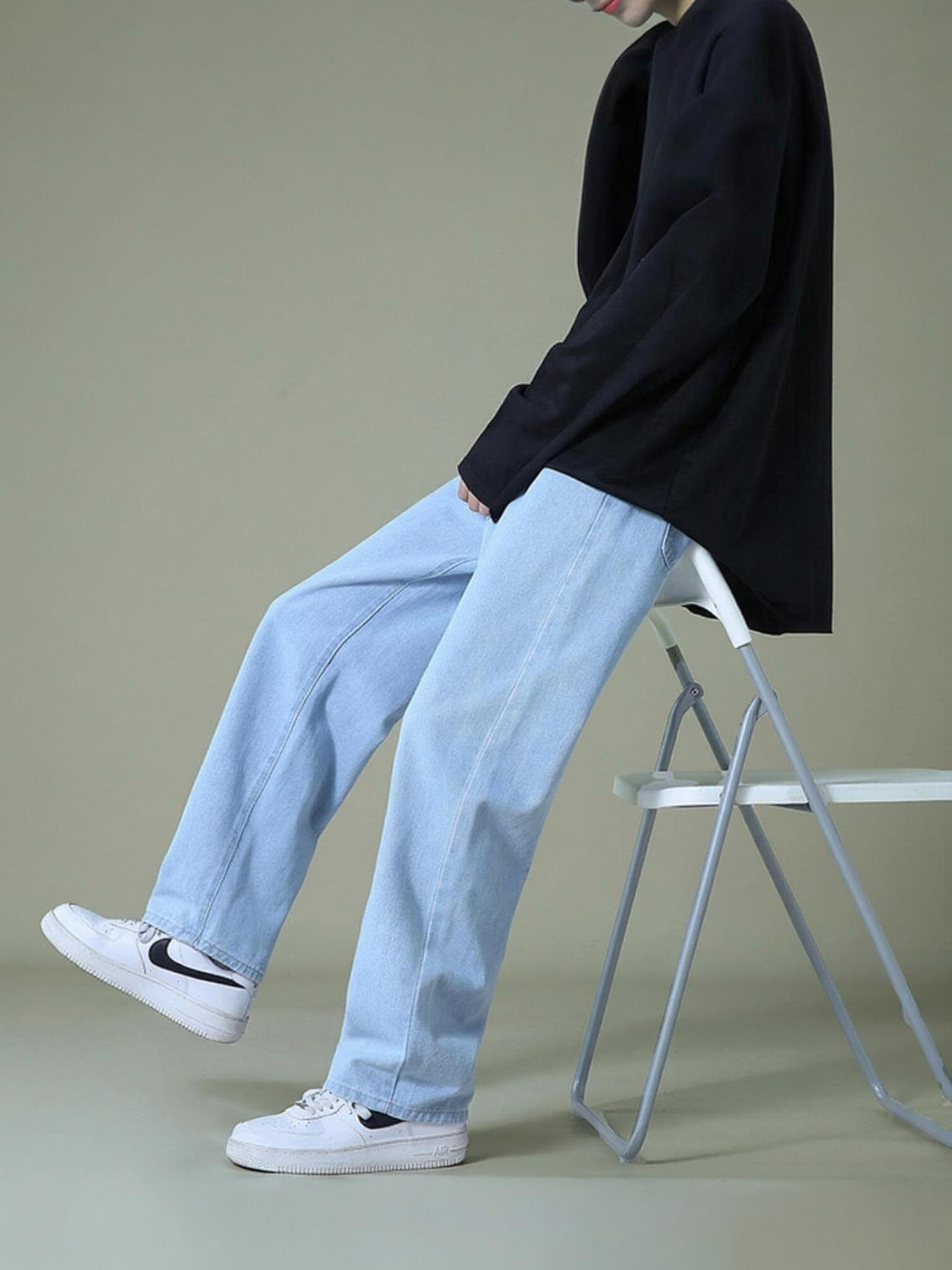 Image of JAARA Straight Fit Men Light Blue Jeans