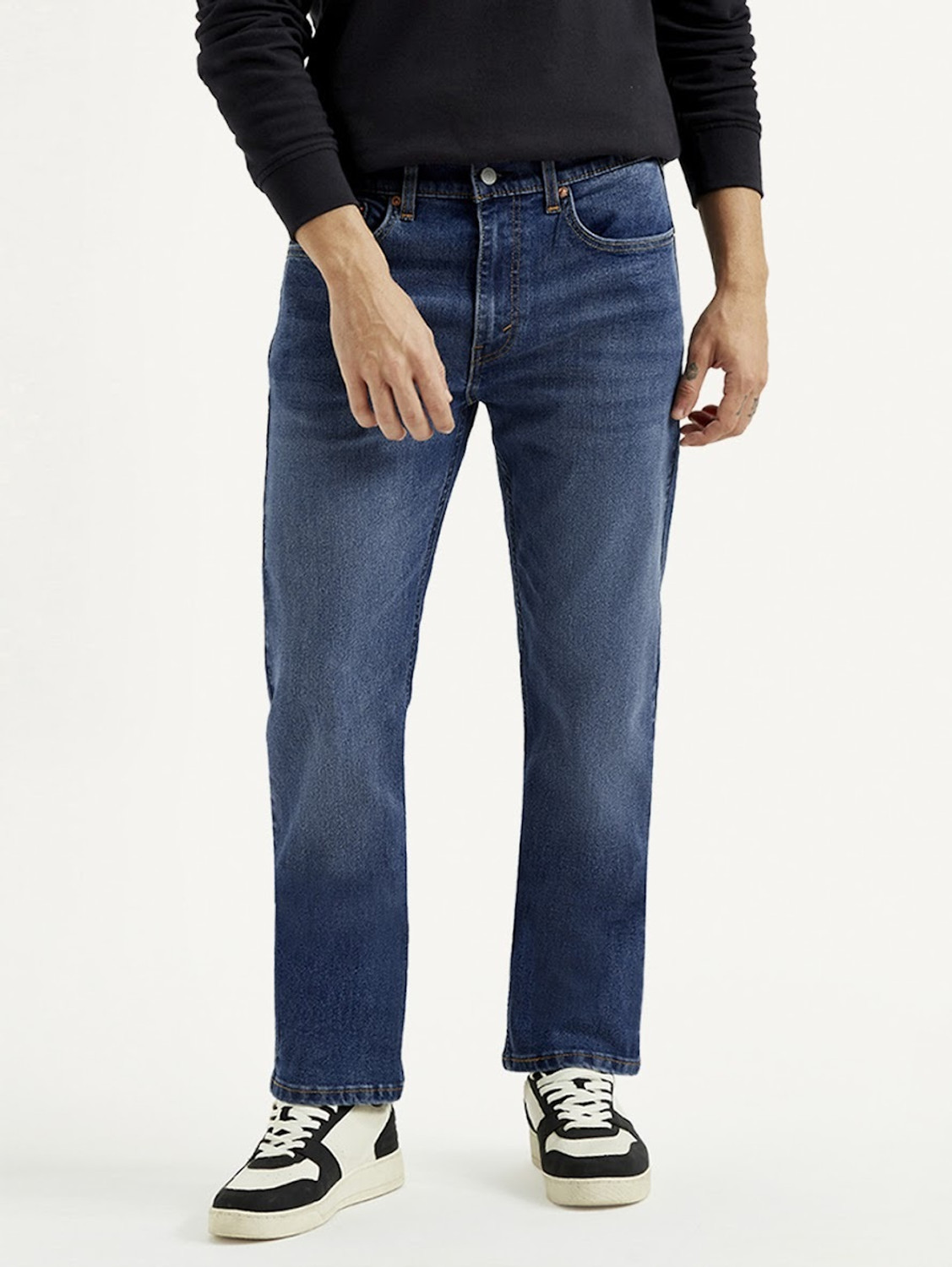 Image of LEVI'S 505 Straight Fit Men Blue Jeans