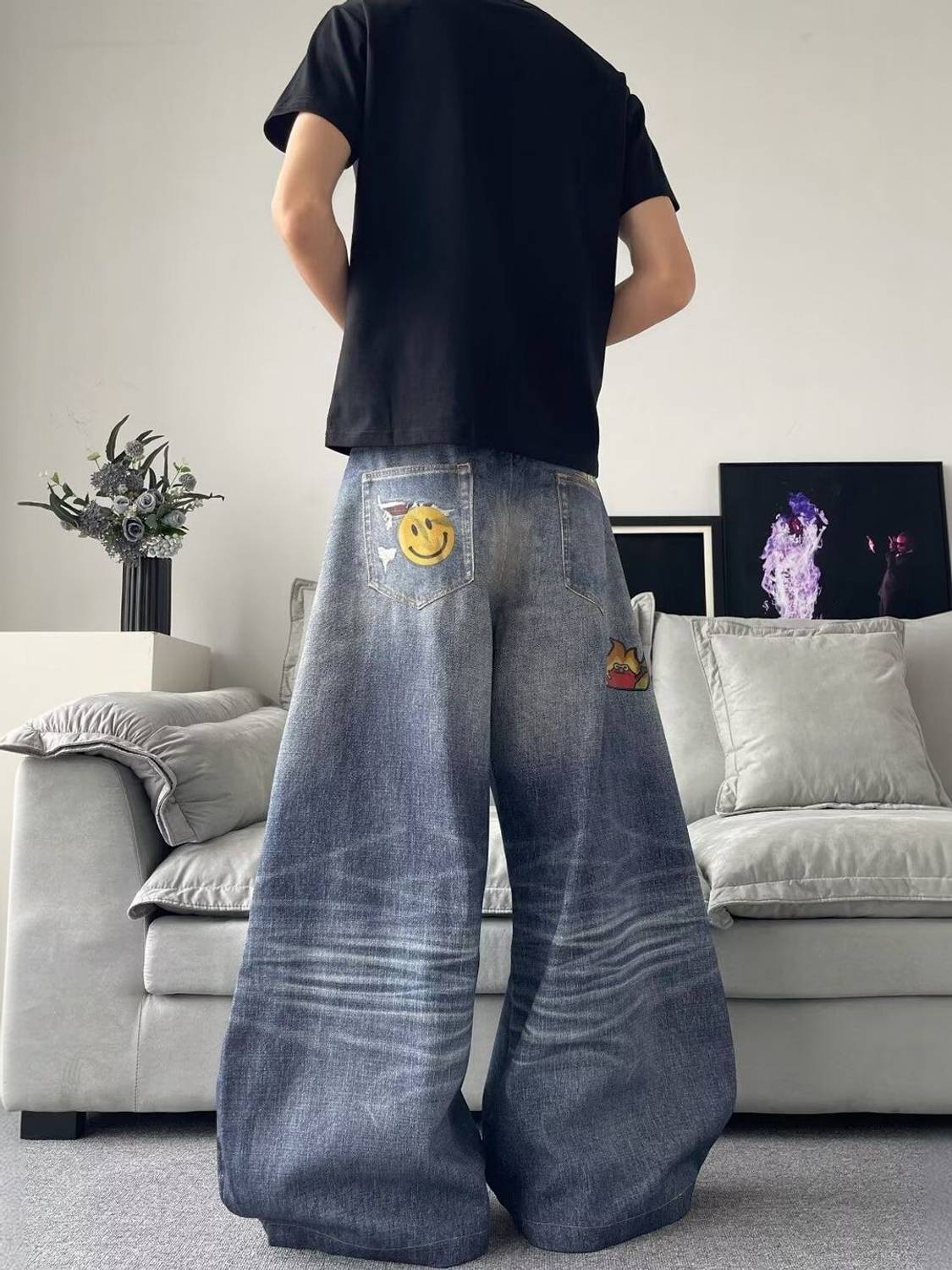 Suo Flared Men Blue Jeans - Image 2