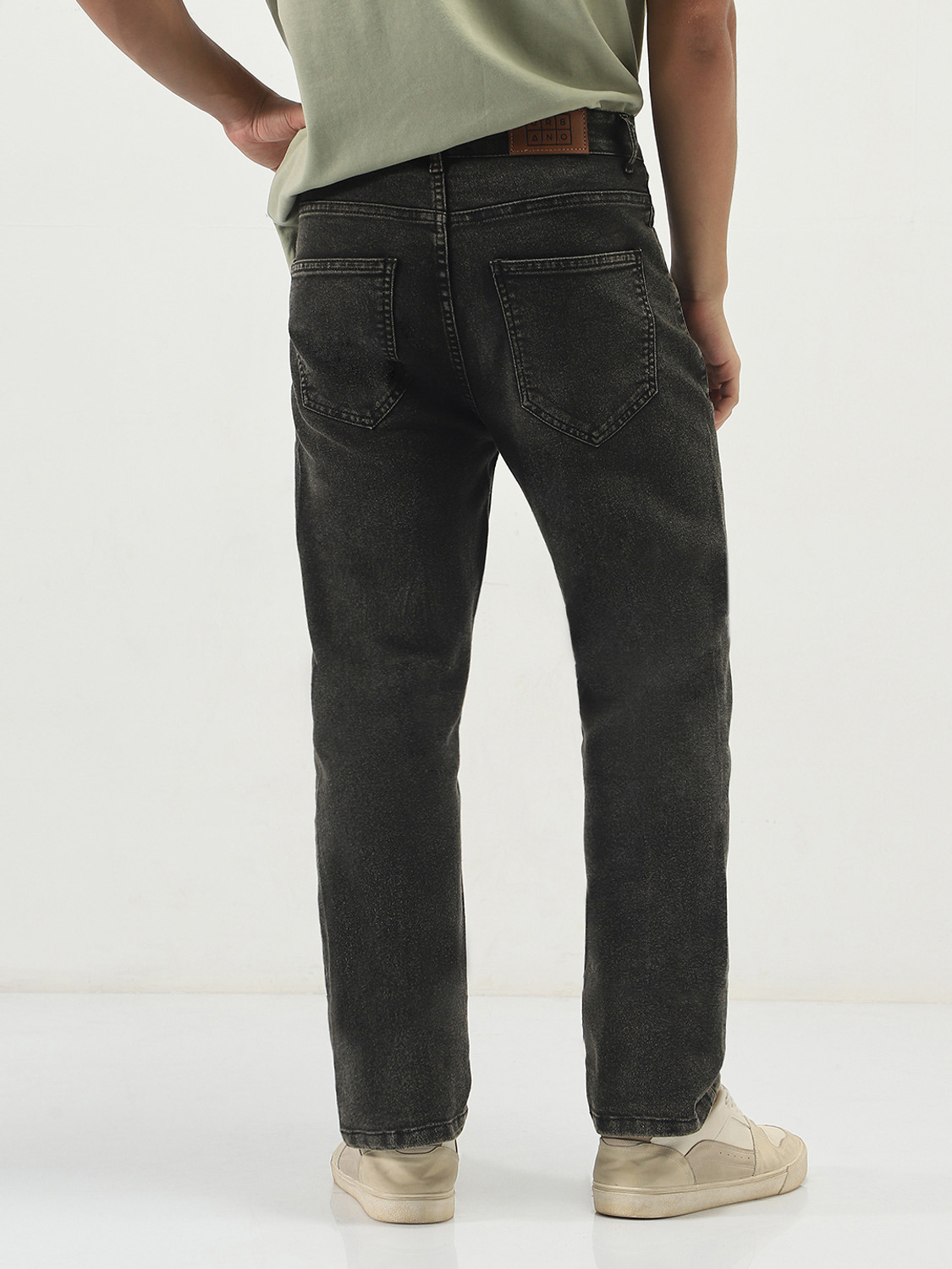 Image of Urbano Fashion Straight Fit Men Black Jeans