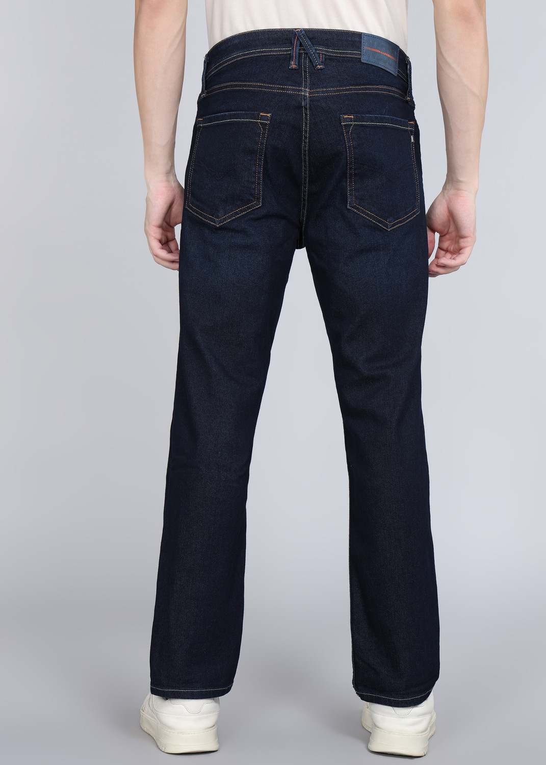Image of KILLER Men Slim Mid Rise Dark Blue Jeans