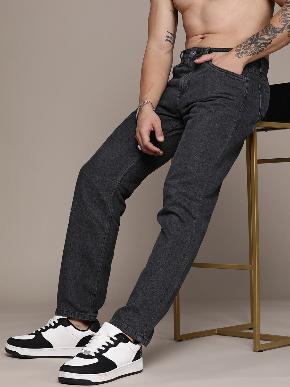 Image of Roadster Regular Men Black Jeans