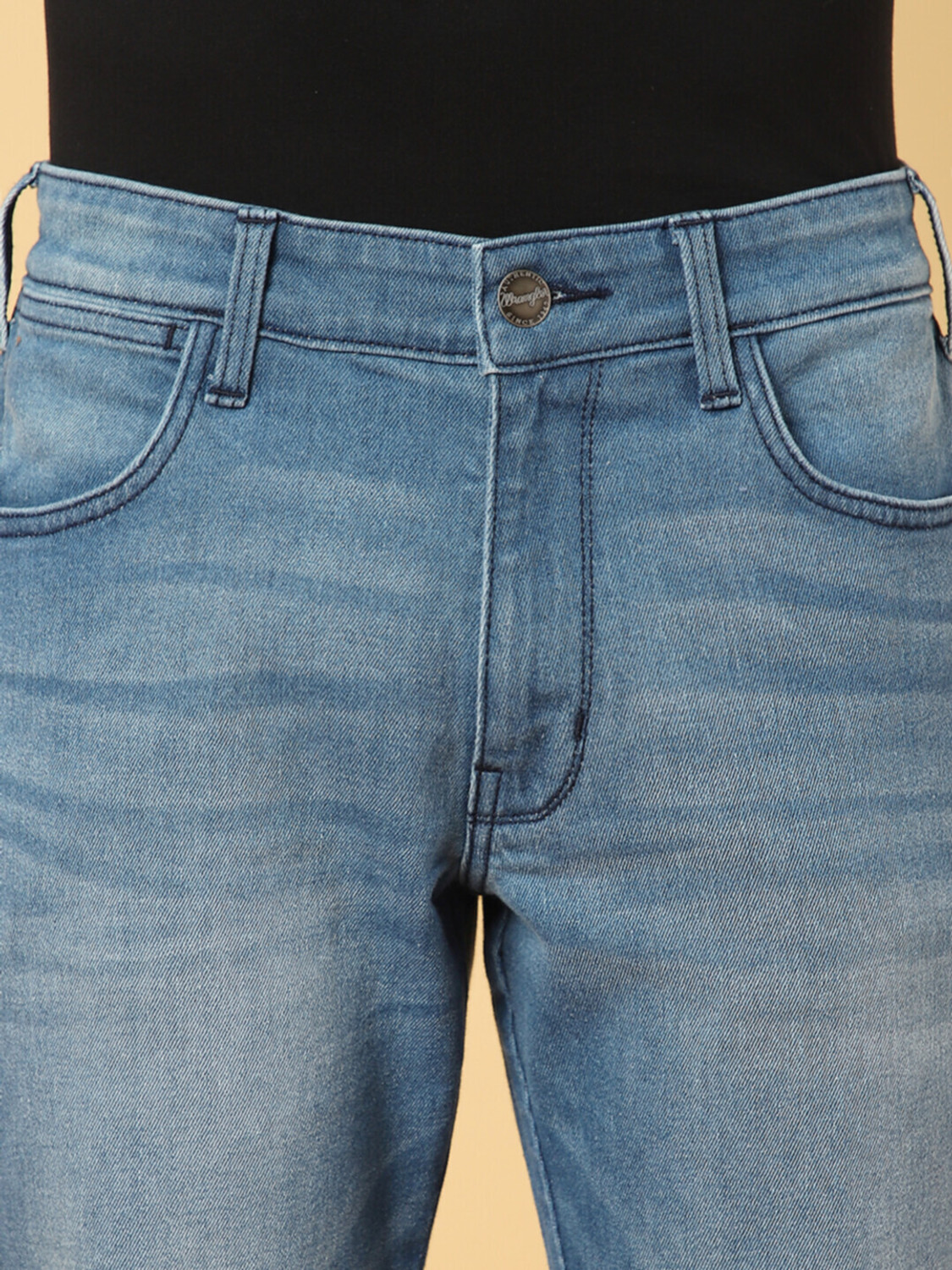 Image of Wrangler Regular Men Blue Jeans