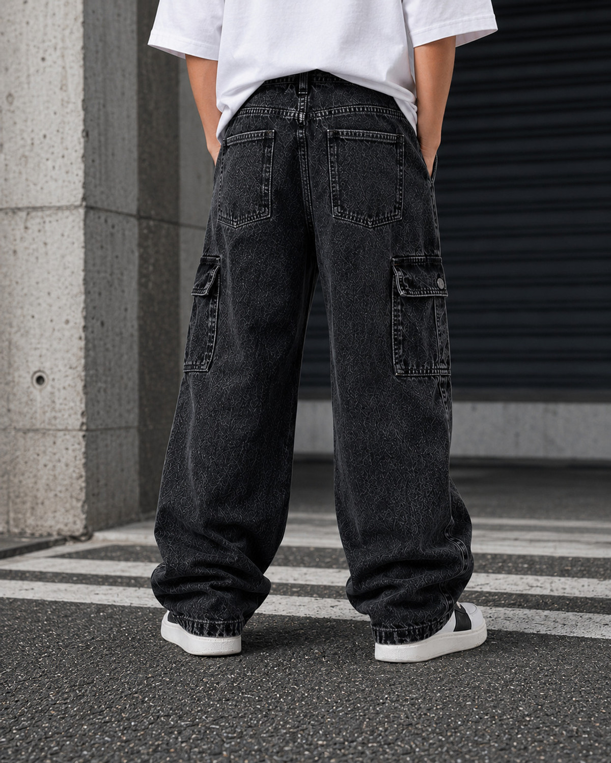 Image of ARTVISION Loose Fit Boys Dark Grey Jeans