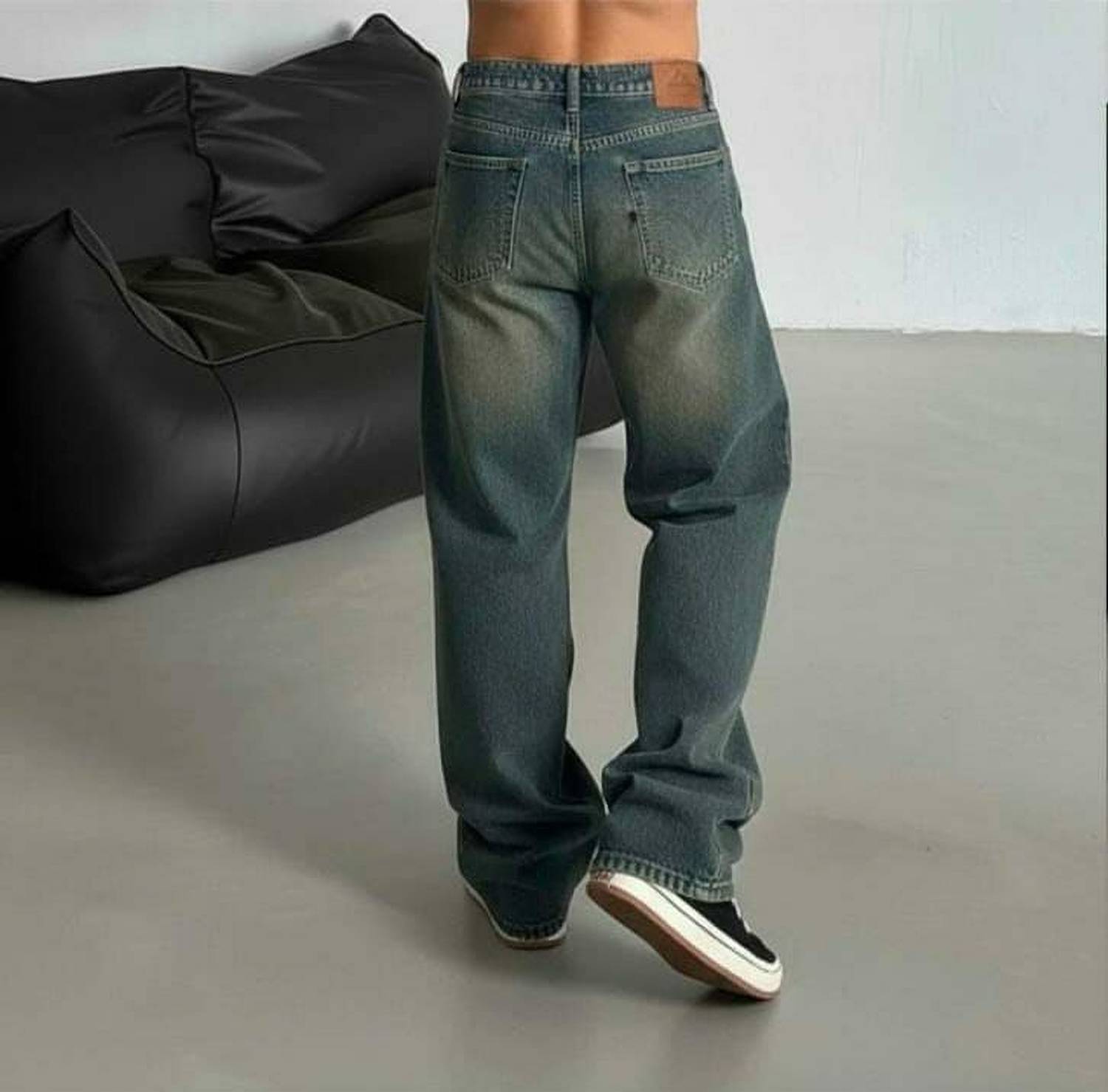 The riva Baggy Fit Men Dark Green Jeans - Image 2