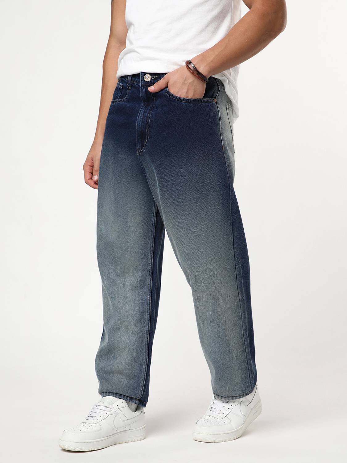 Urbano Loose Fit Men Dark Blue Jeans - Image 1