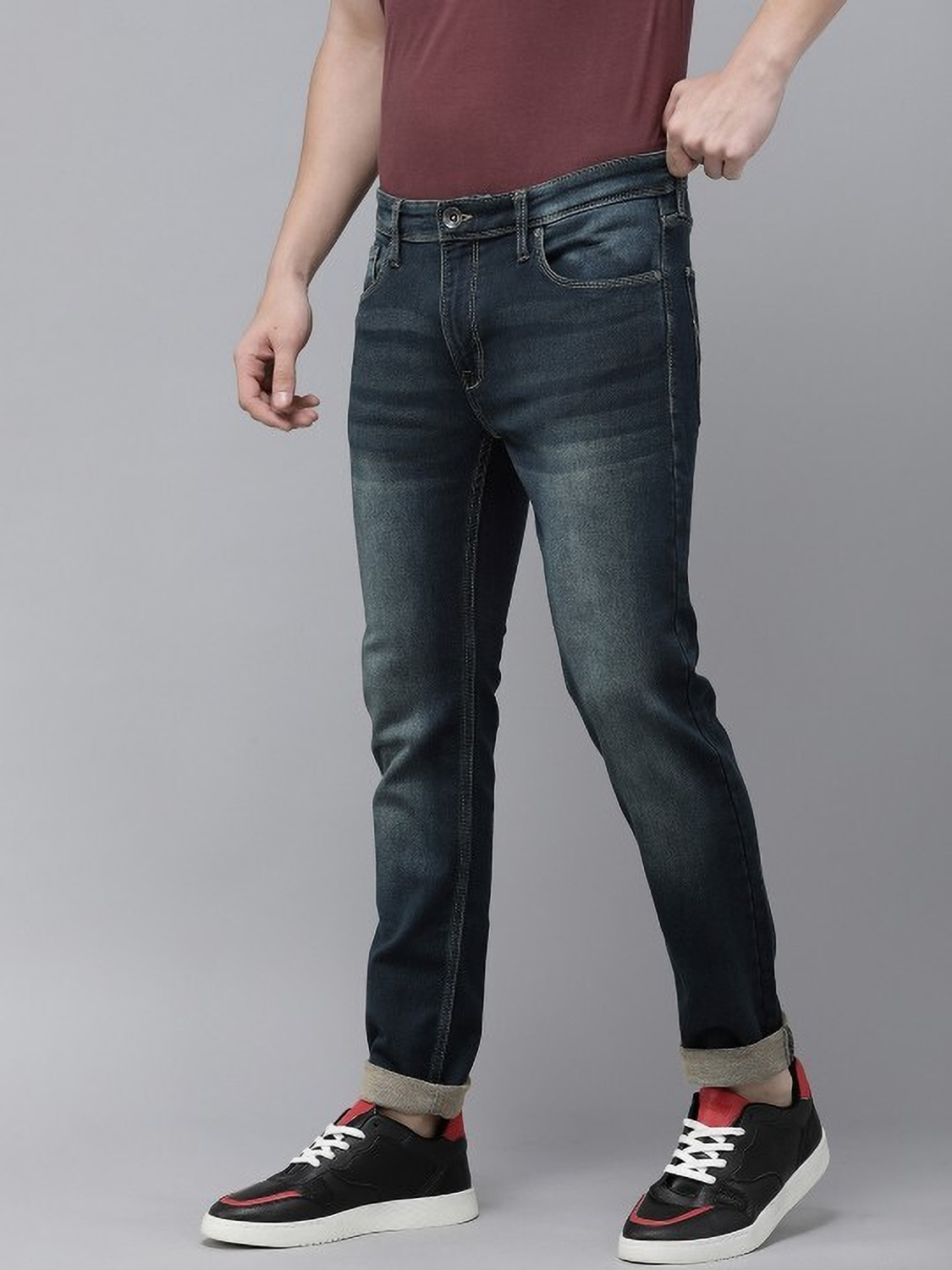 Image of Pepe Jeans Tapered Fit Men Blue Jeans