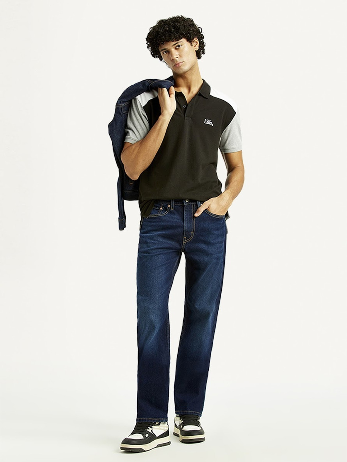 Image of LEVI'S 505 Straight Fit Men Blue Jeans