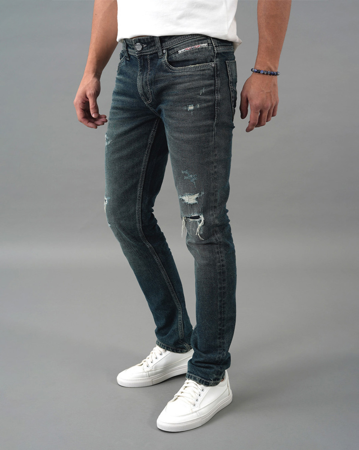 Image of ROOKIES Slim Men Dark Blue Jeans