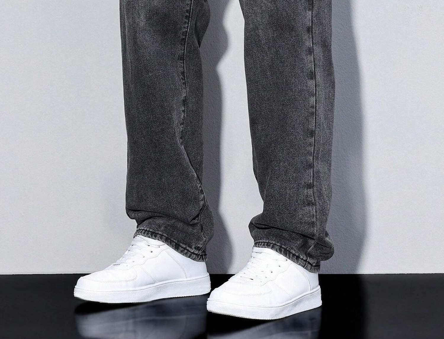 Image of DENIM LOOK Loose Fit Men Dark Grey Jeans
